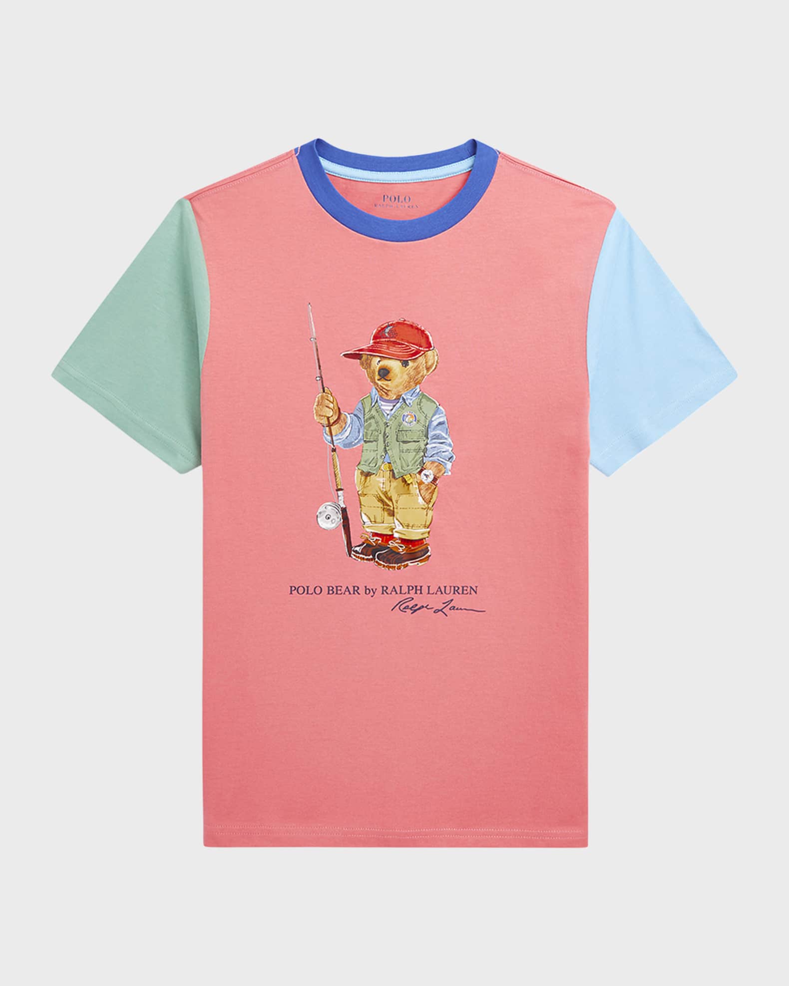 Polo bear fishing t shirt clearance