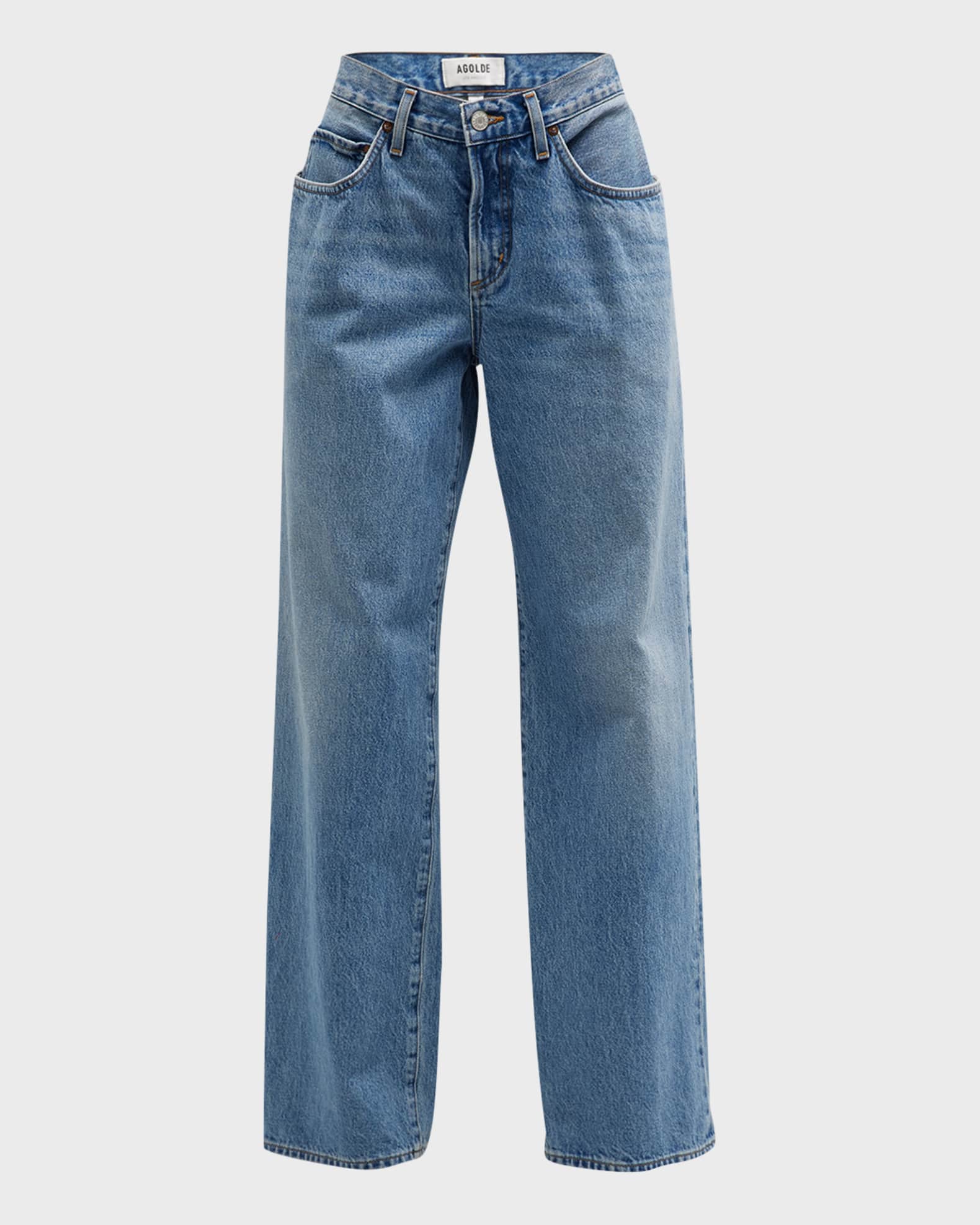 AGOLDE Fusion Low-Rise Loose Straight Jeans | Neiman Marcus