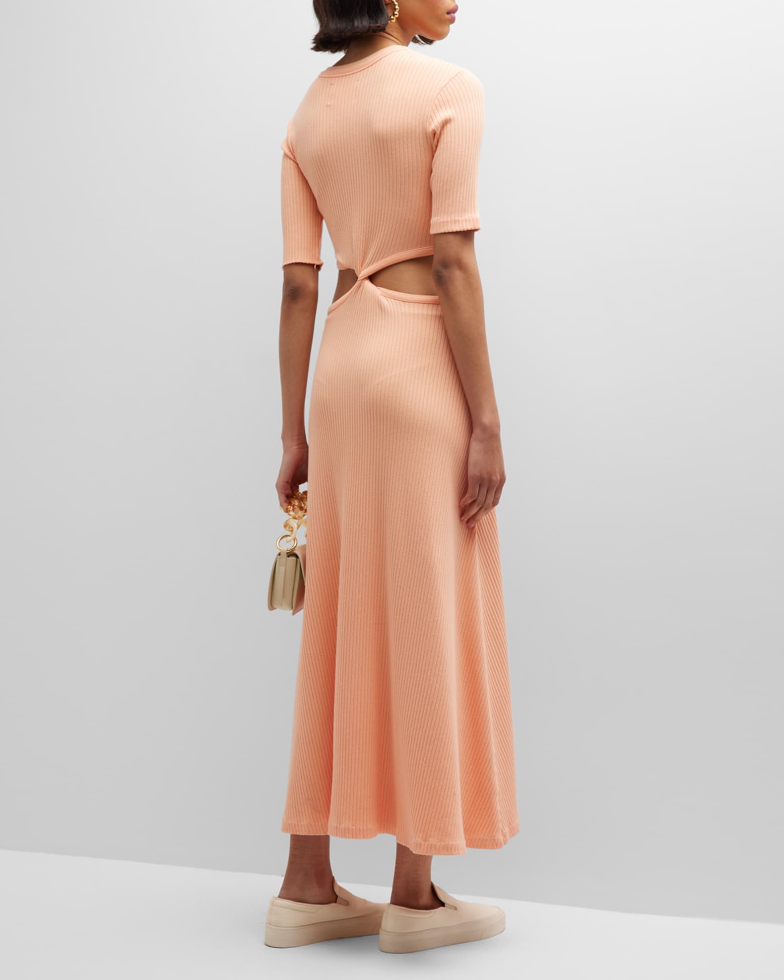 Citizens of Humanity Nicola Twist Cut Out Knit Maxi Dress Neiman