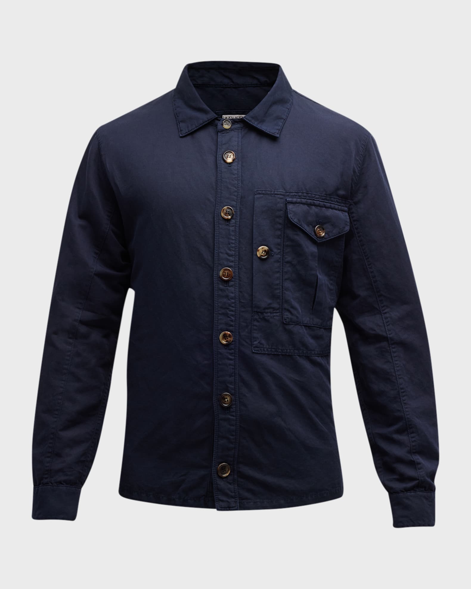 Brunello Cucinelli Men's Overshirt Neiman Marcus