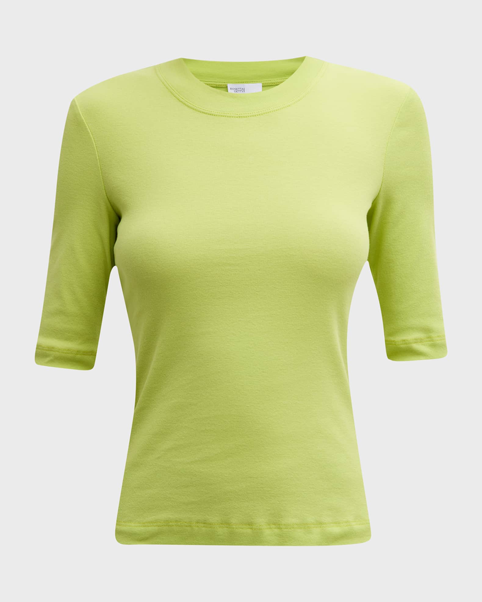 Rosetta Getty Crewneck Cotton T-Shirt | Neiman Marcus