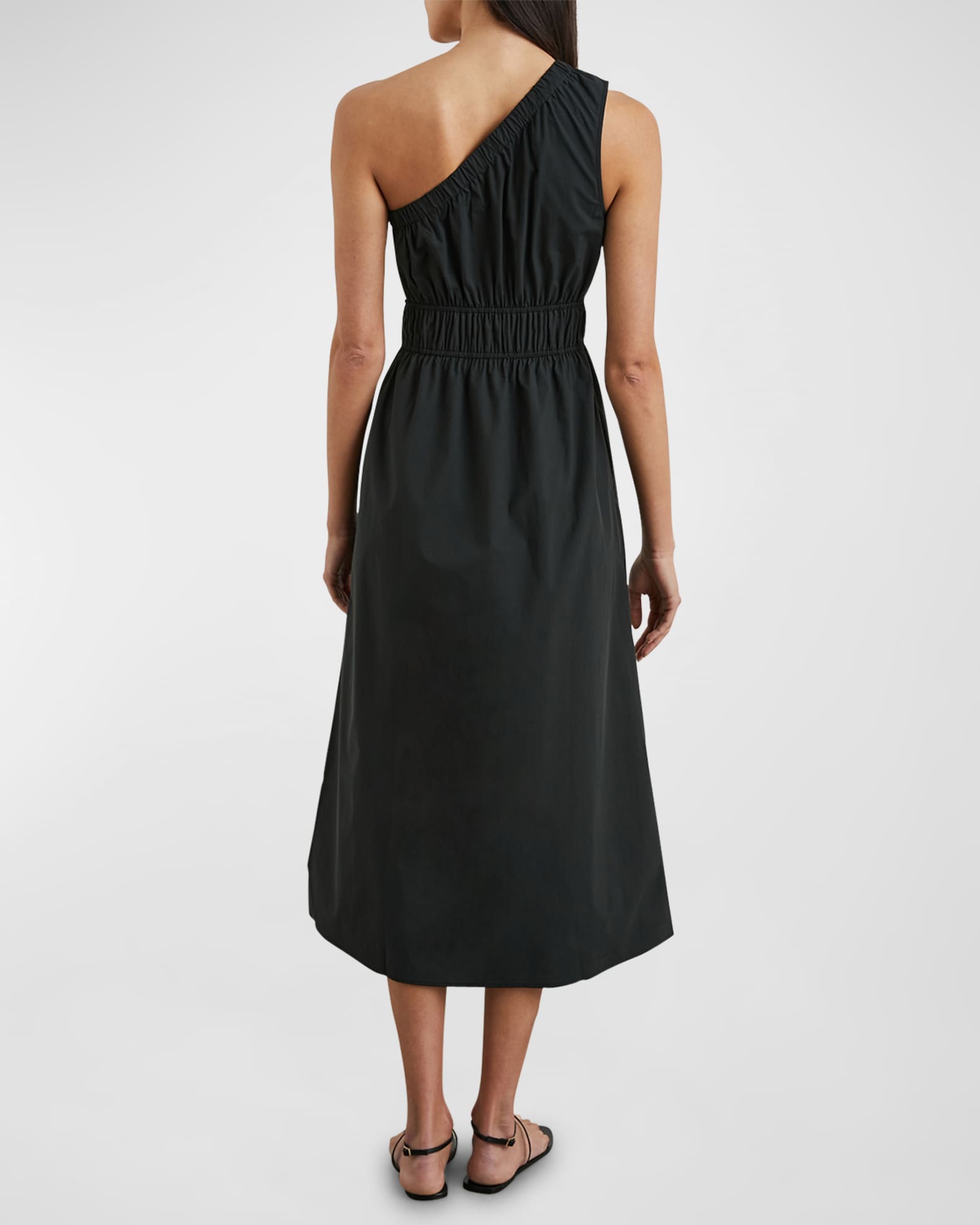  The Drop Women's April One Shoulder Cut-Out Tiered Midi Dress,  Black, XXS : Clothing, Shoes & Jewelry