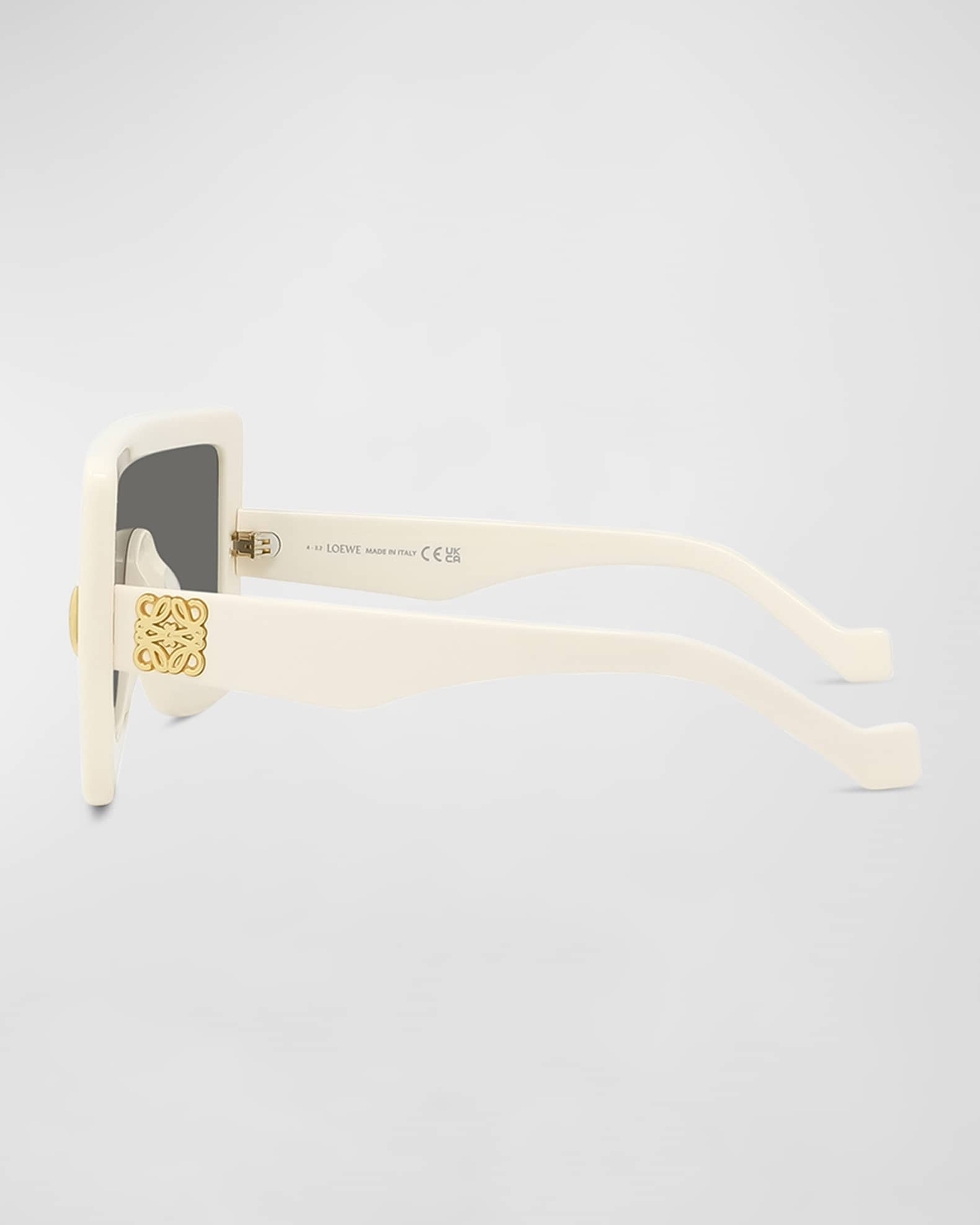 Loewe Anagram Acetate & Metal Shield Sunglasses | Neiman Marcus 