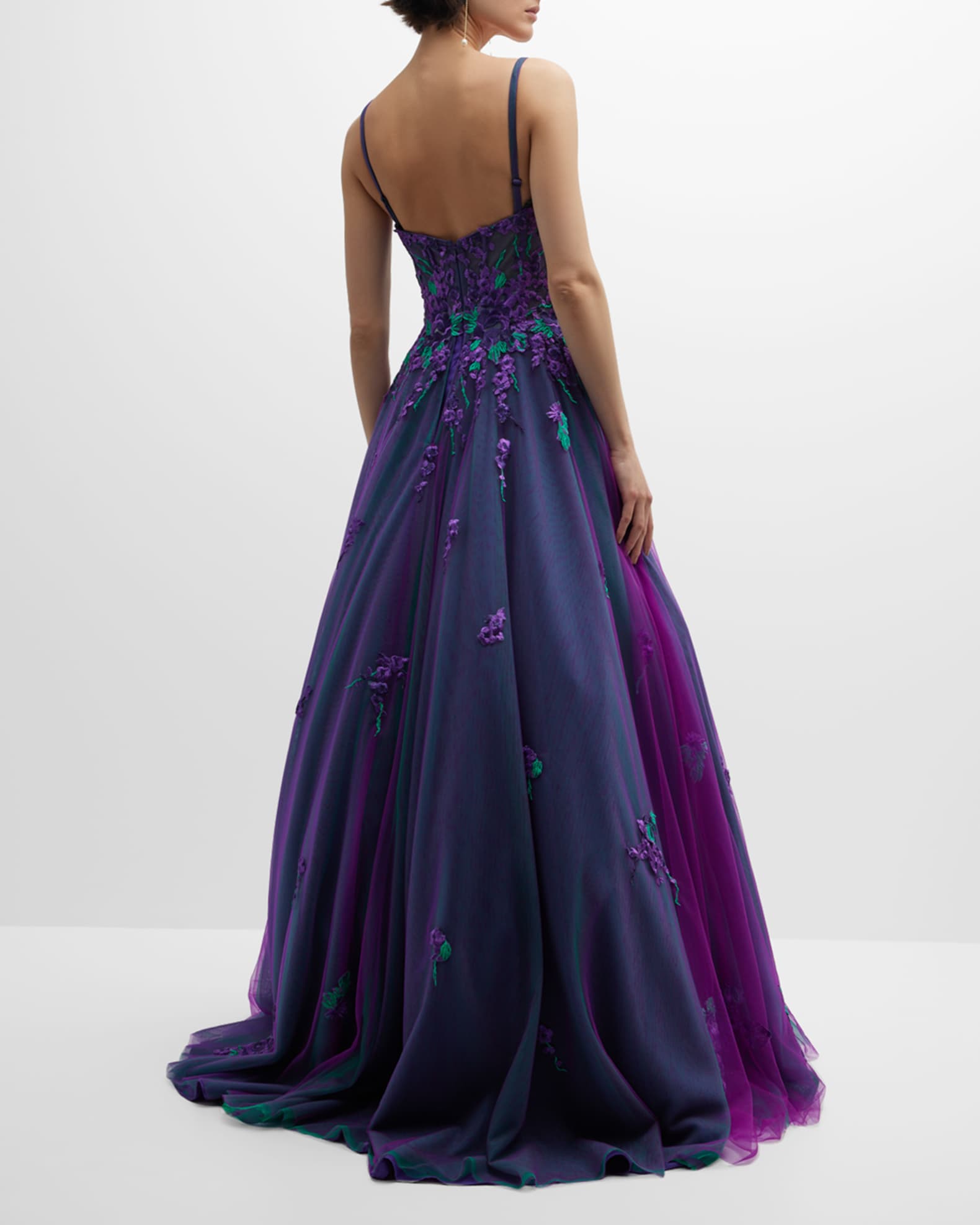 Jovani 02840 Floral Appliques Bodice Tulle Ballgown main image 0
