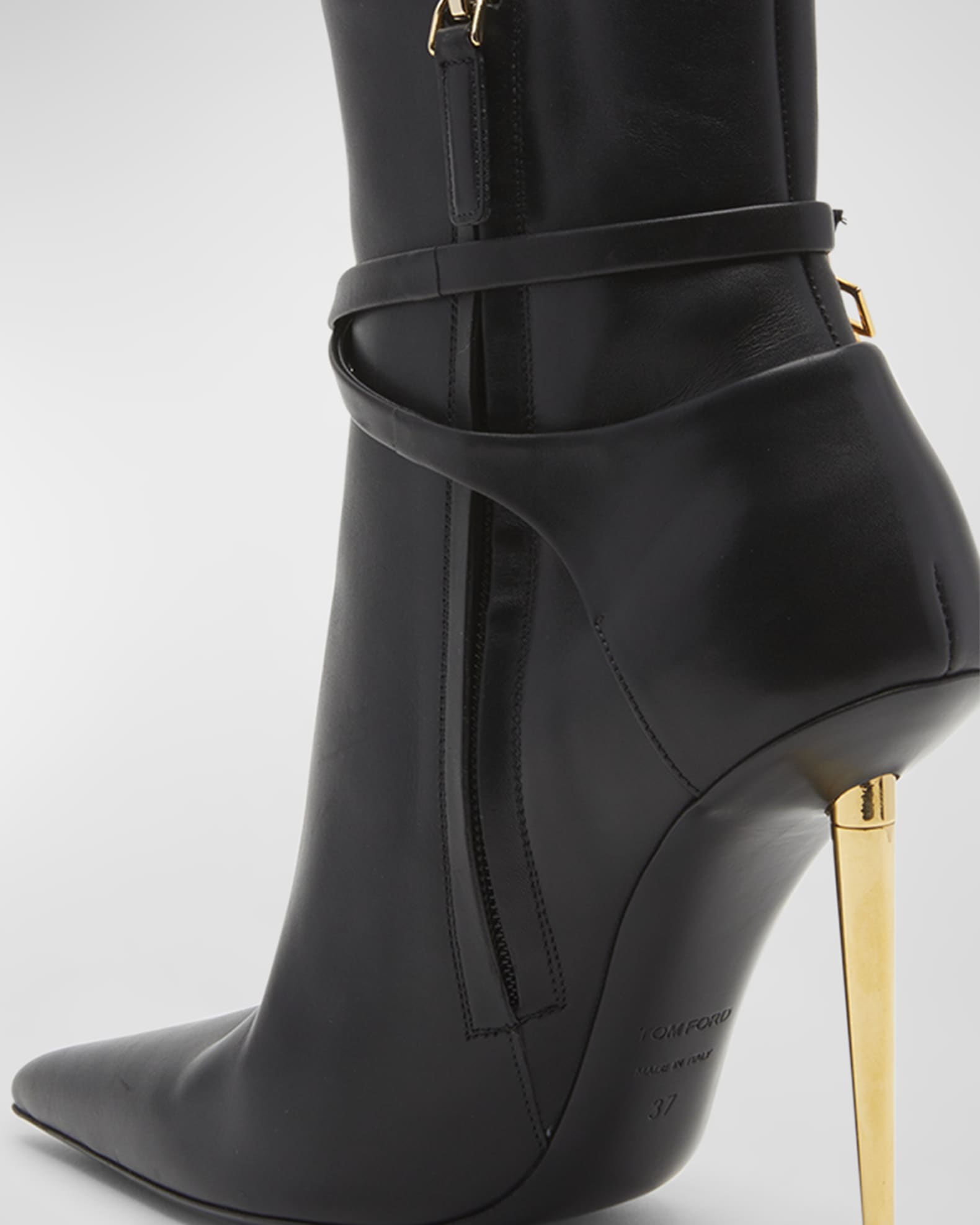 Lock 105mm Leather Ankle Booties