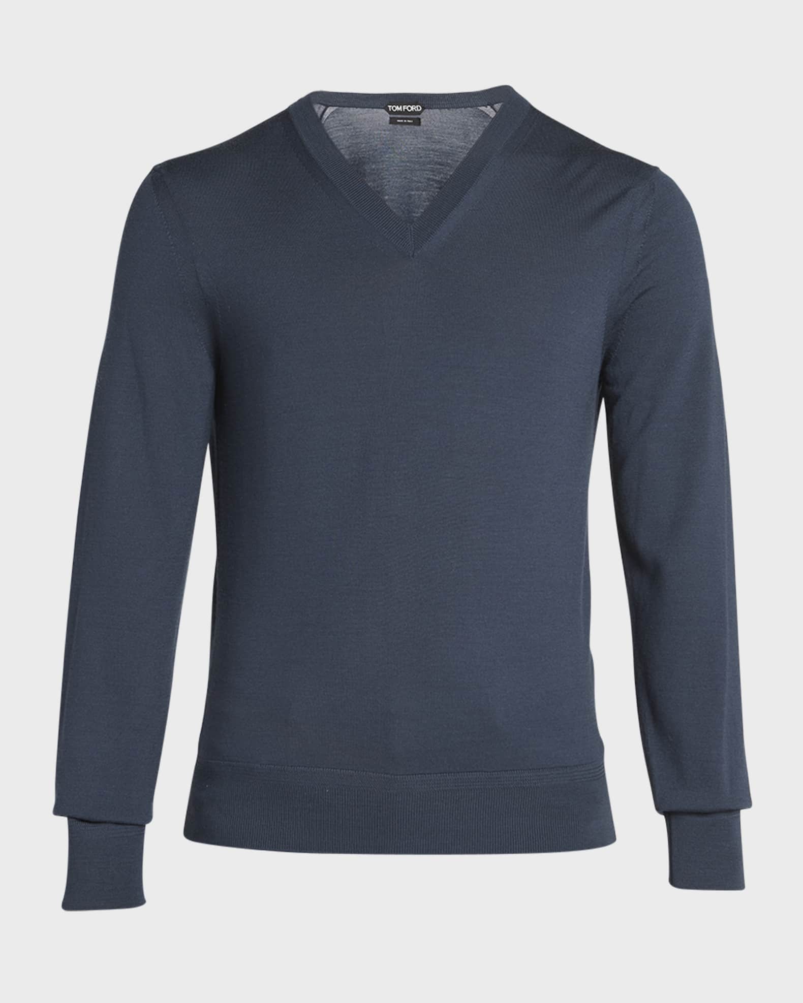 Men's Merino Wool V-Neck Sweater 0