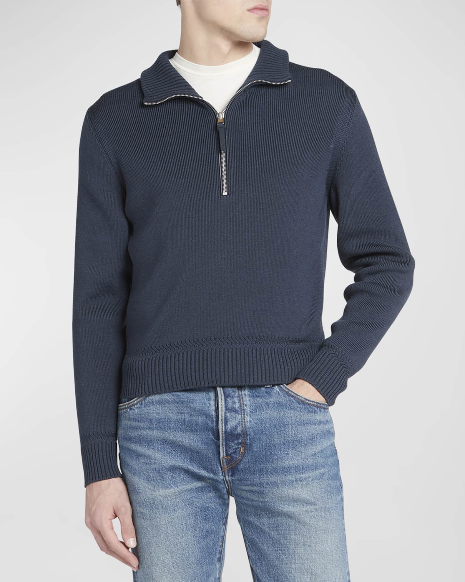 【関税込み】TOM FORD ネイビー ハーフジップセーター 20755420_50700797_1000.jpg