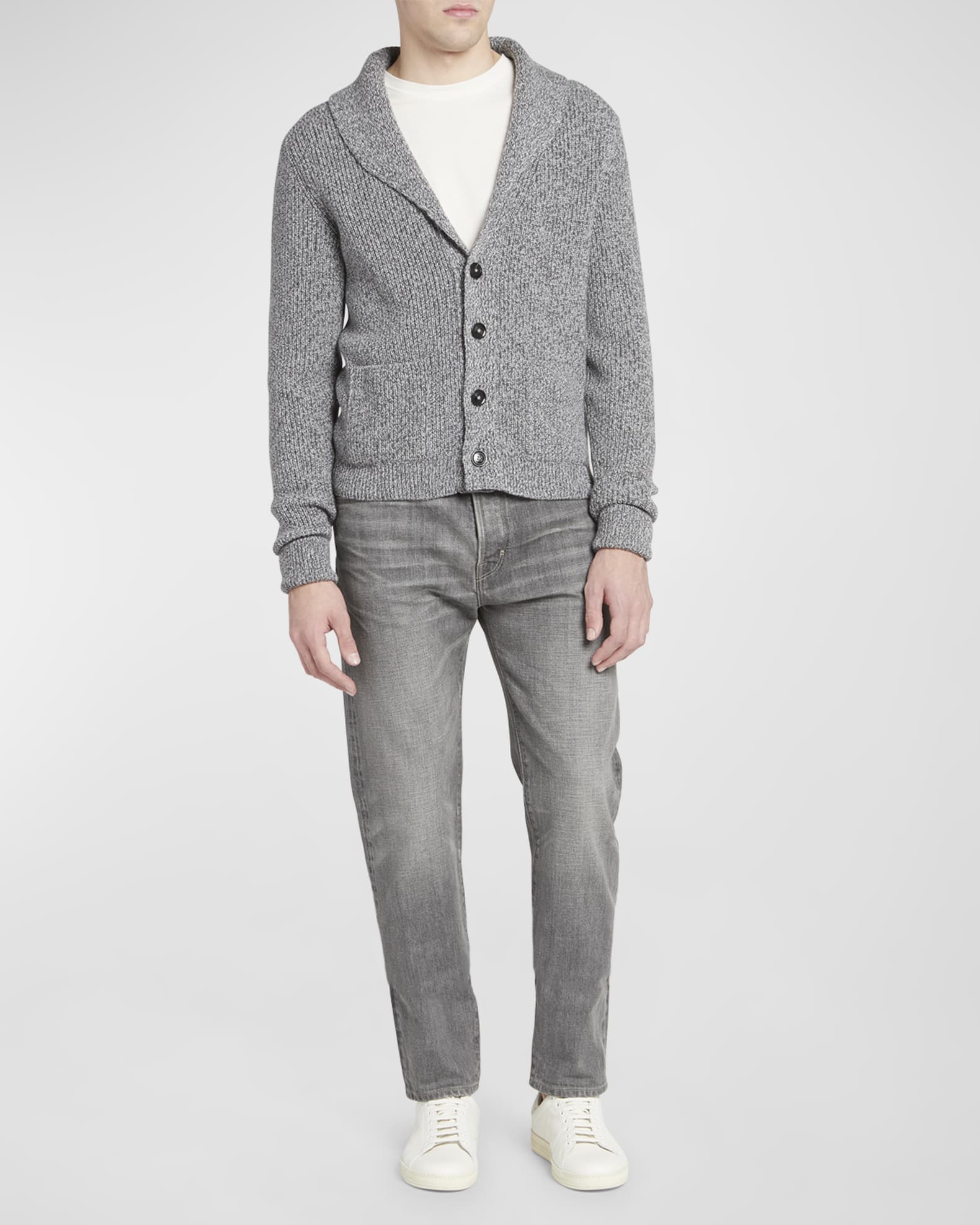 Men s Cashmere Shawl Collar Cardigan Sweater