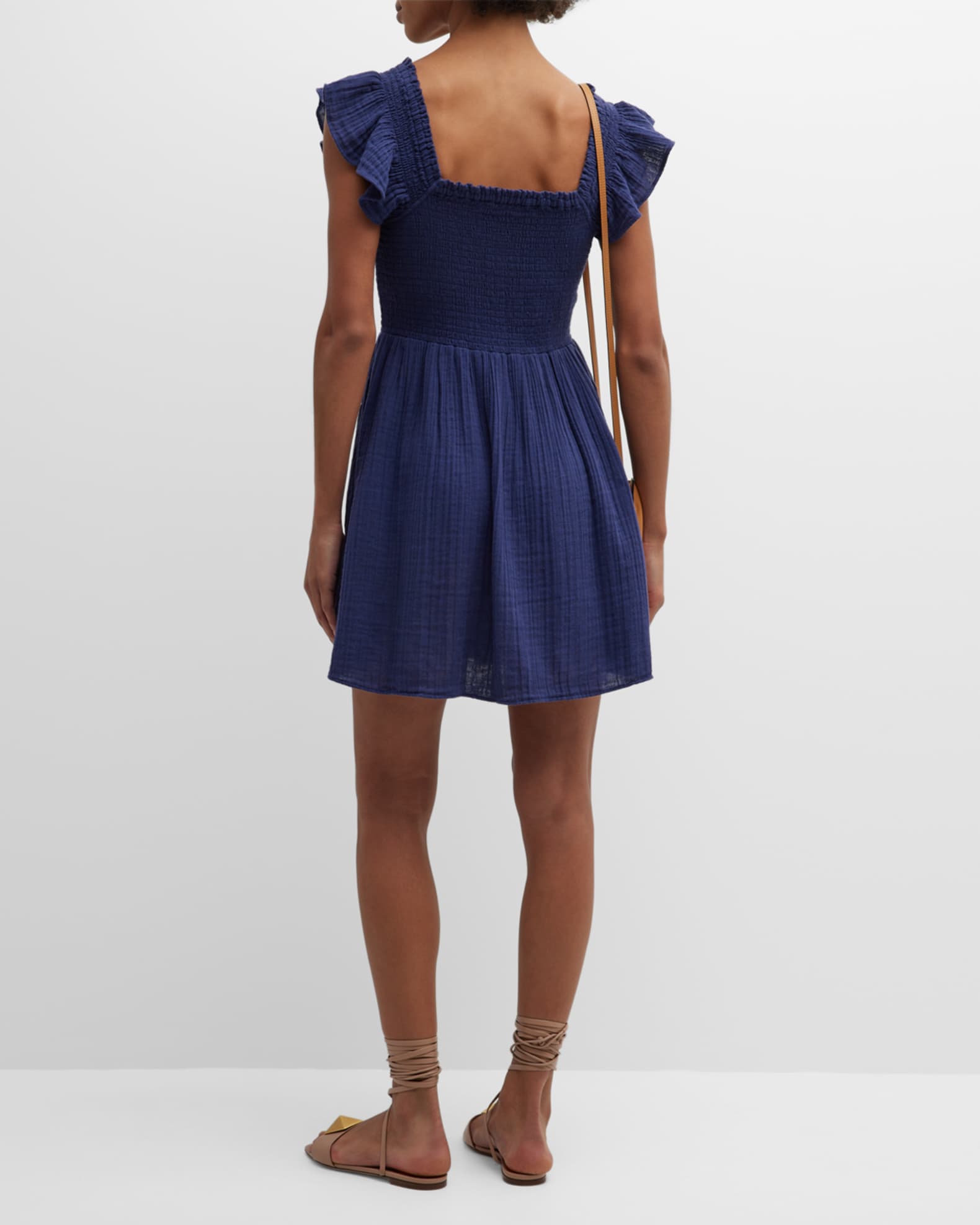 LoveShackFancy Athalia Cotton Gauze Mini Dress Neiman Marcus