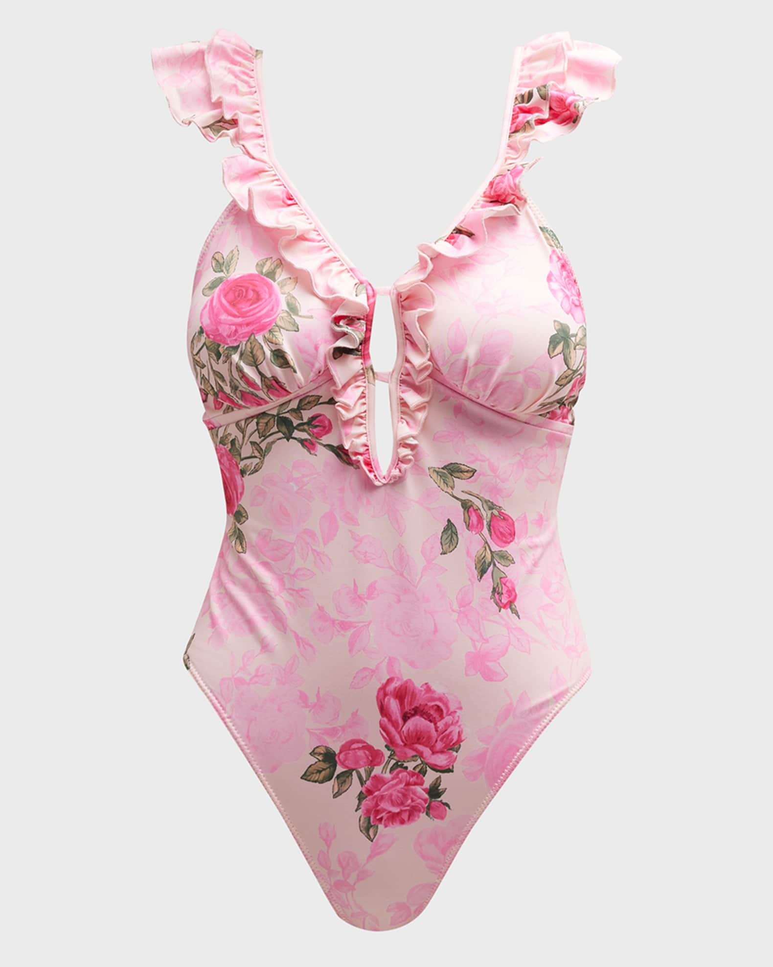 LoveShackFancy Rose Bloom Tibbie One-Piece Swimsuit | Neiman Marcus