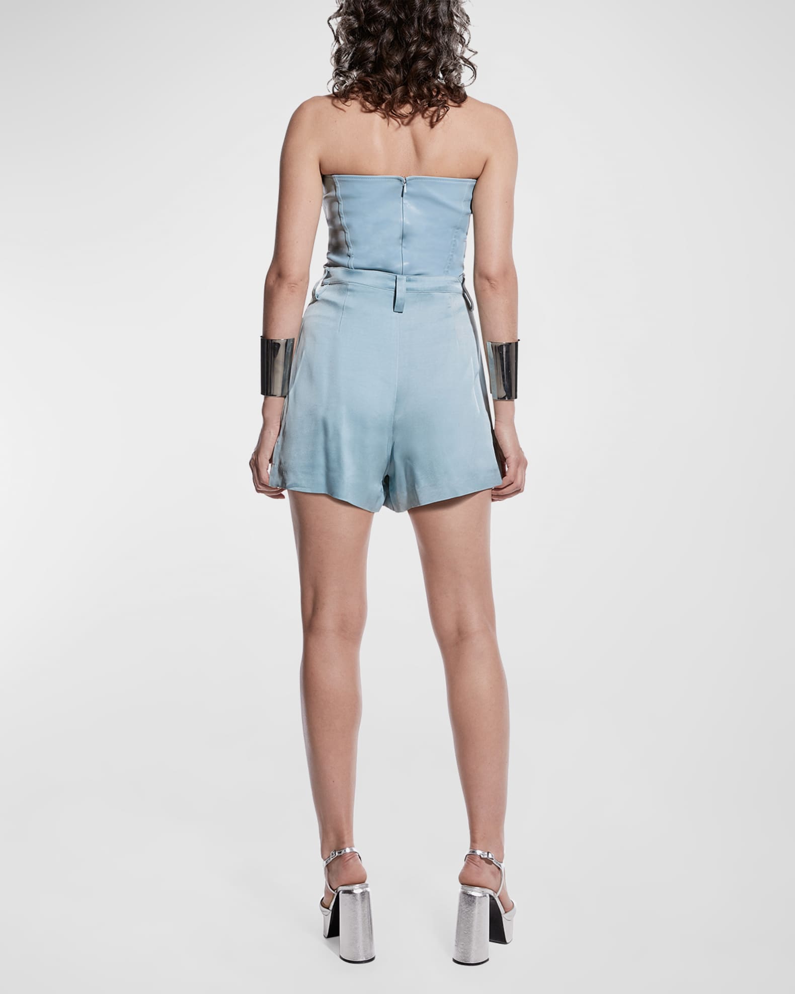 AS by DF Archer Stretch Leather Bustier Top Neiman Marcus