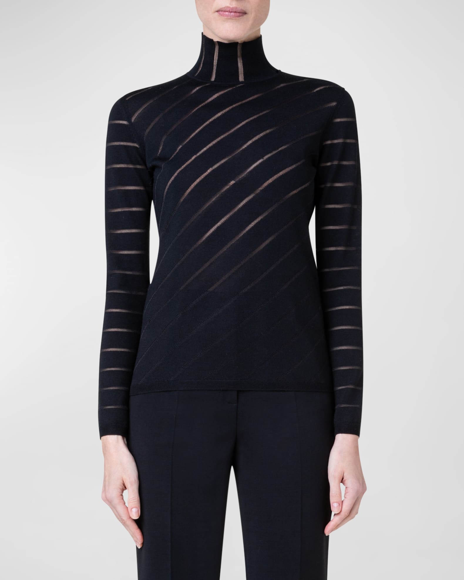 Fitted mock turtleneck top
