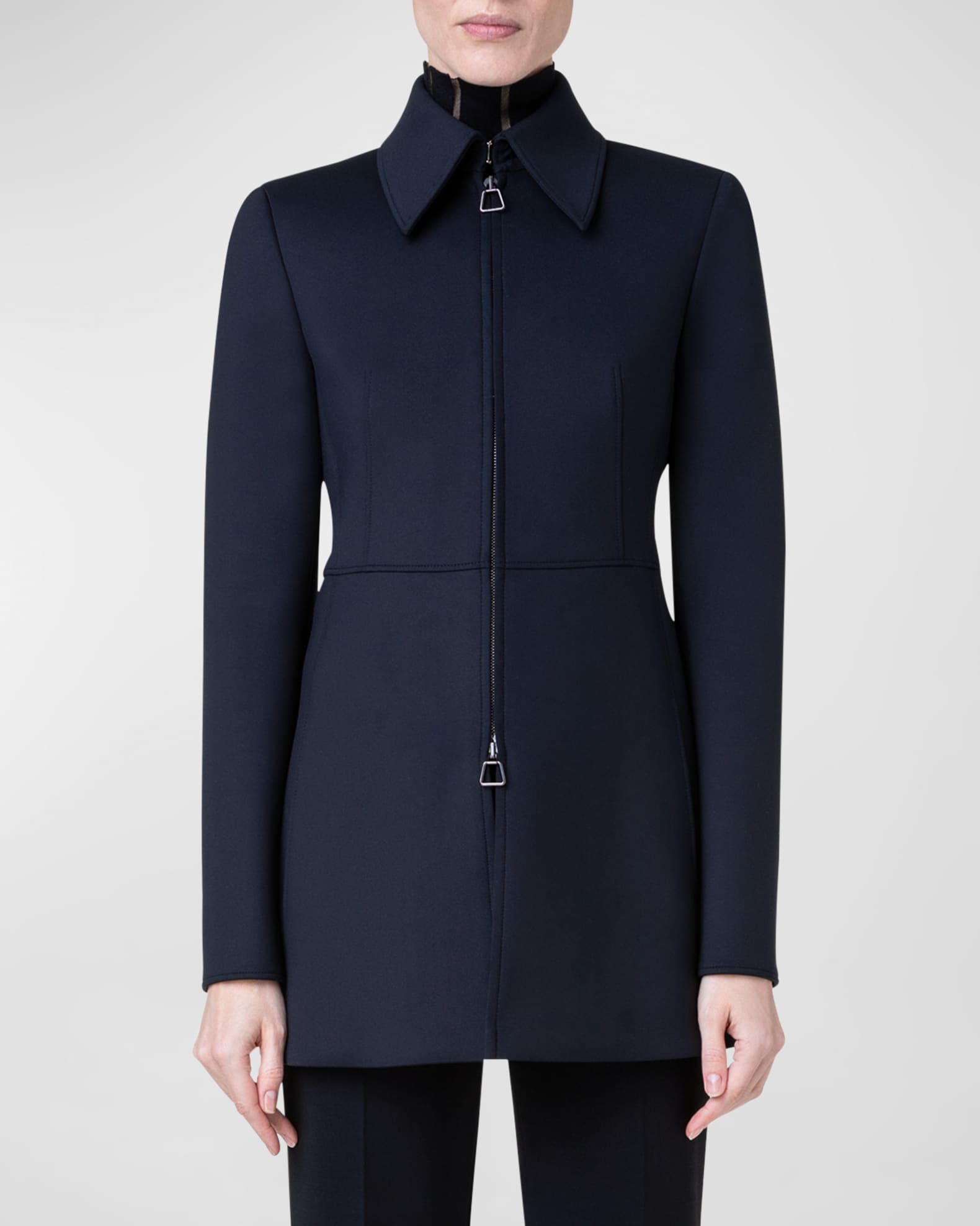 Fitted top coat top