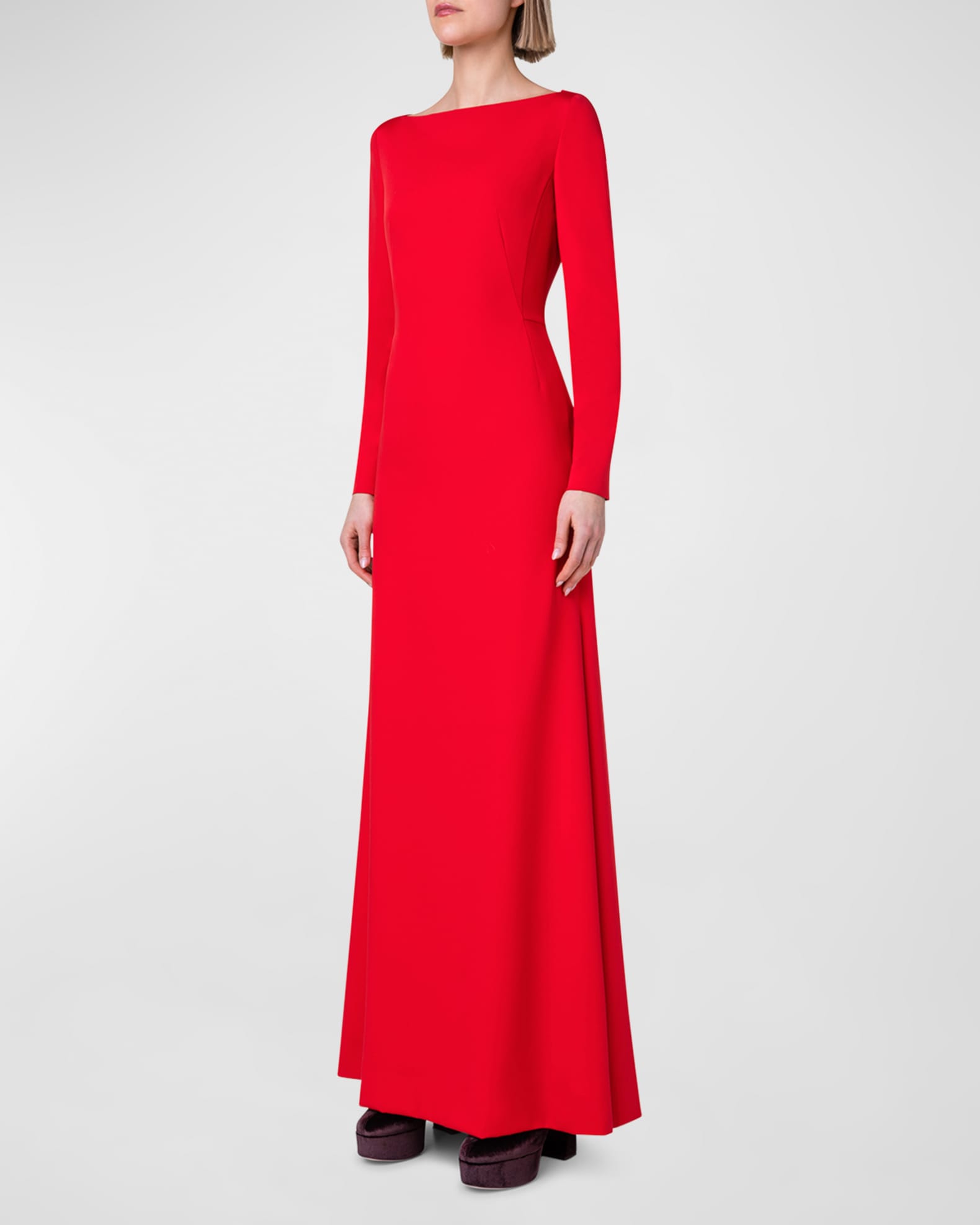 2Pcs Set Surplice Ruched Long Sleeve & Godet Hem Pull-on Maxi Skirt