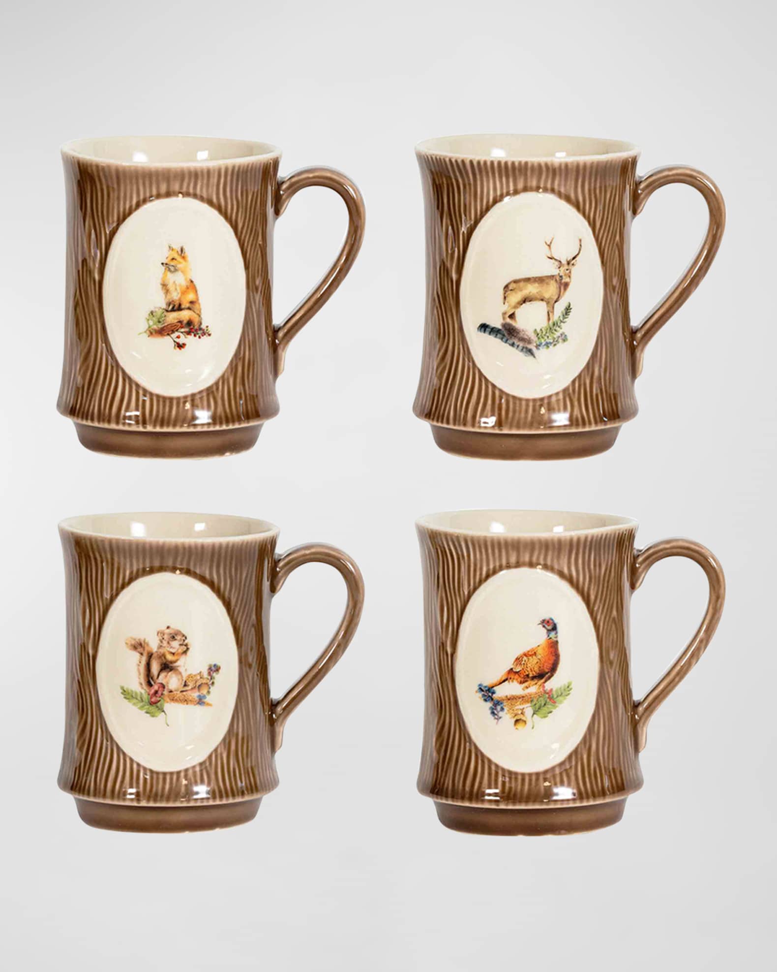 Forest Walk Assorted Animal Mugs, Set of 4  0