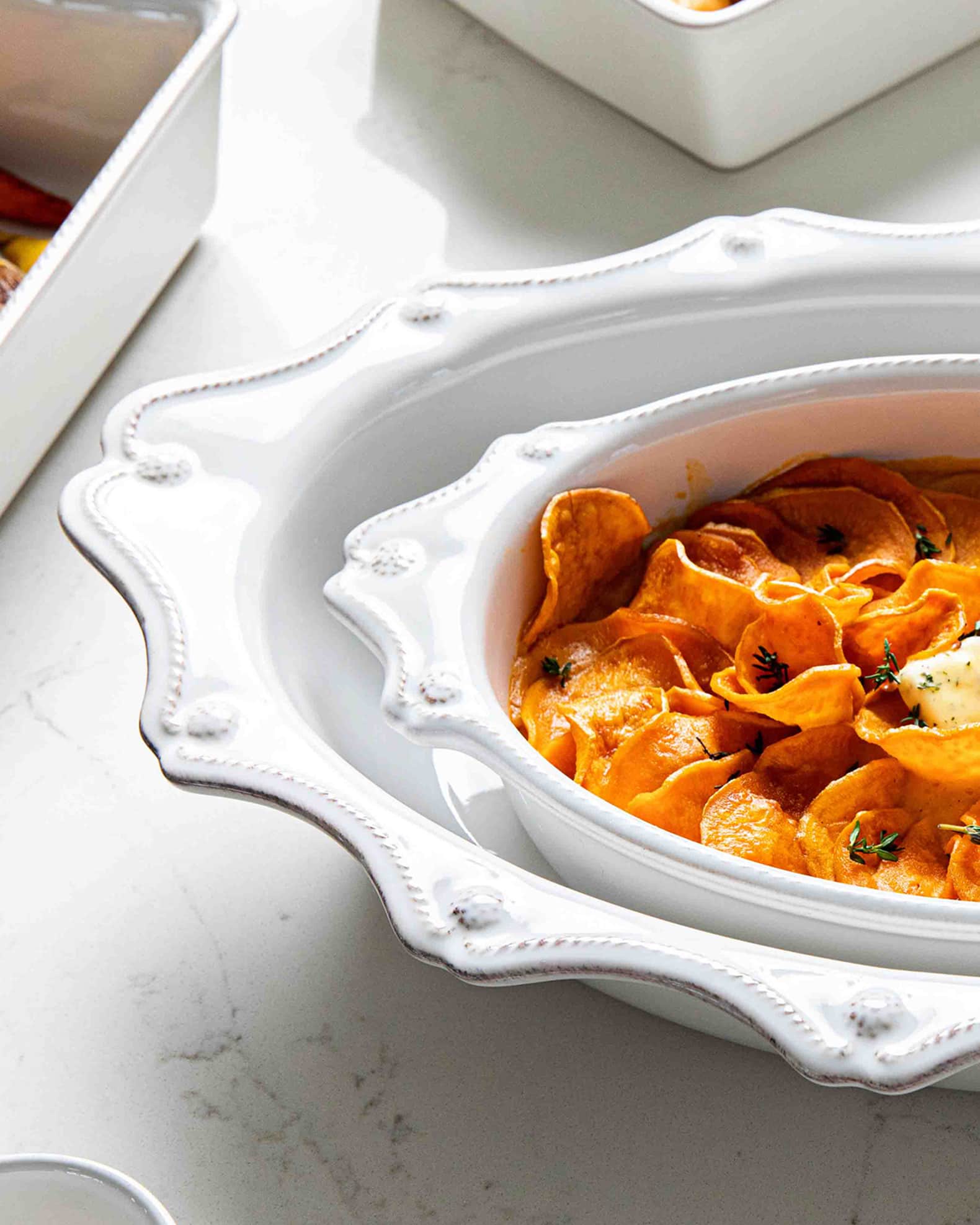 Juliska Berry & Thread Whitewash Oval 2-Piece Baking Set | Neiman Marcus