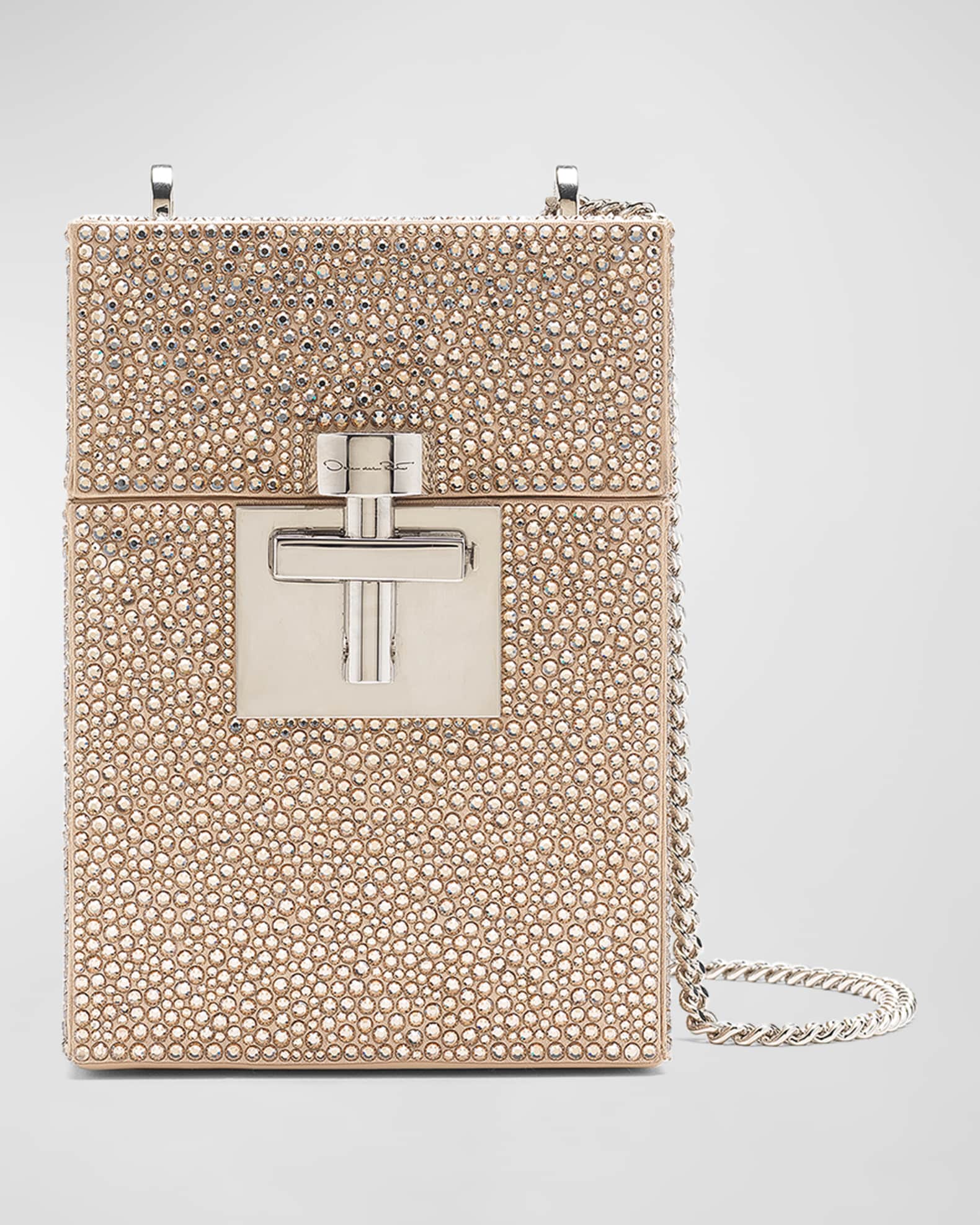 Oscar de la Renta Alibi Crystal Box TopHandle Bag Neiman Marcus