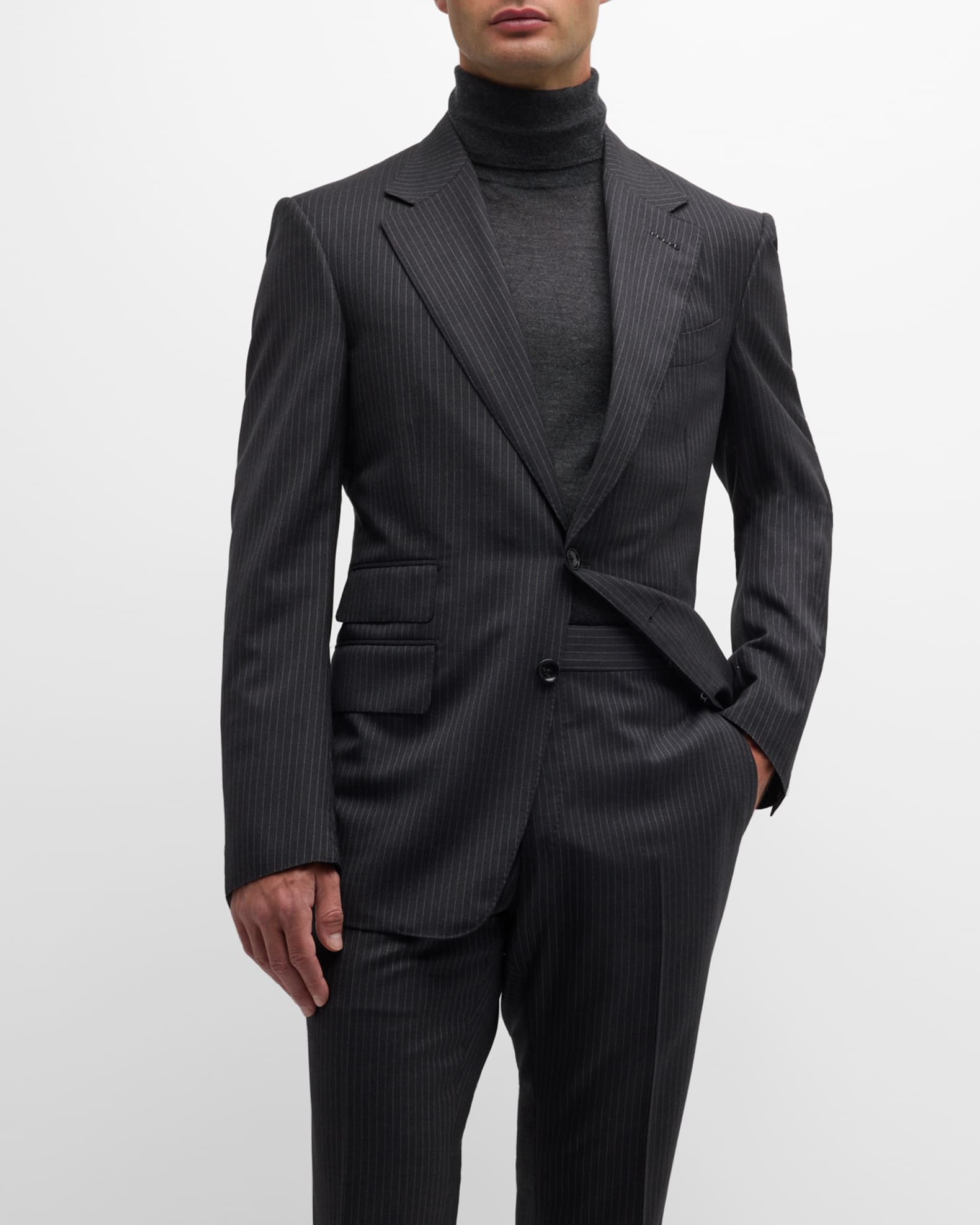 TOM FORD Men's Shelton Pinstripe Suit | Neiman Marcus TOM FORD Men's Shelton Pinstripe Suit | Neiman Marcus