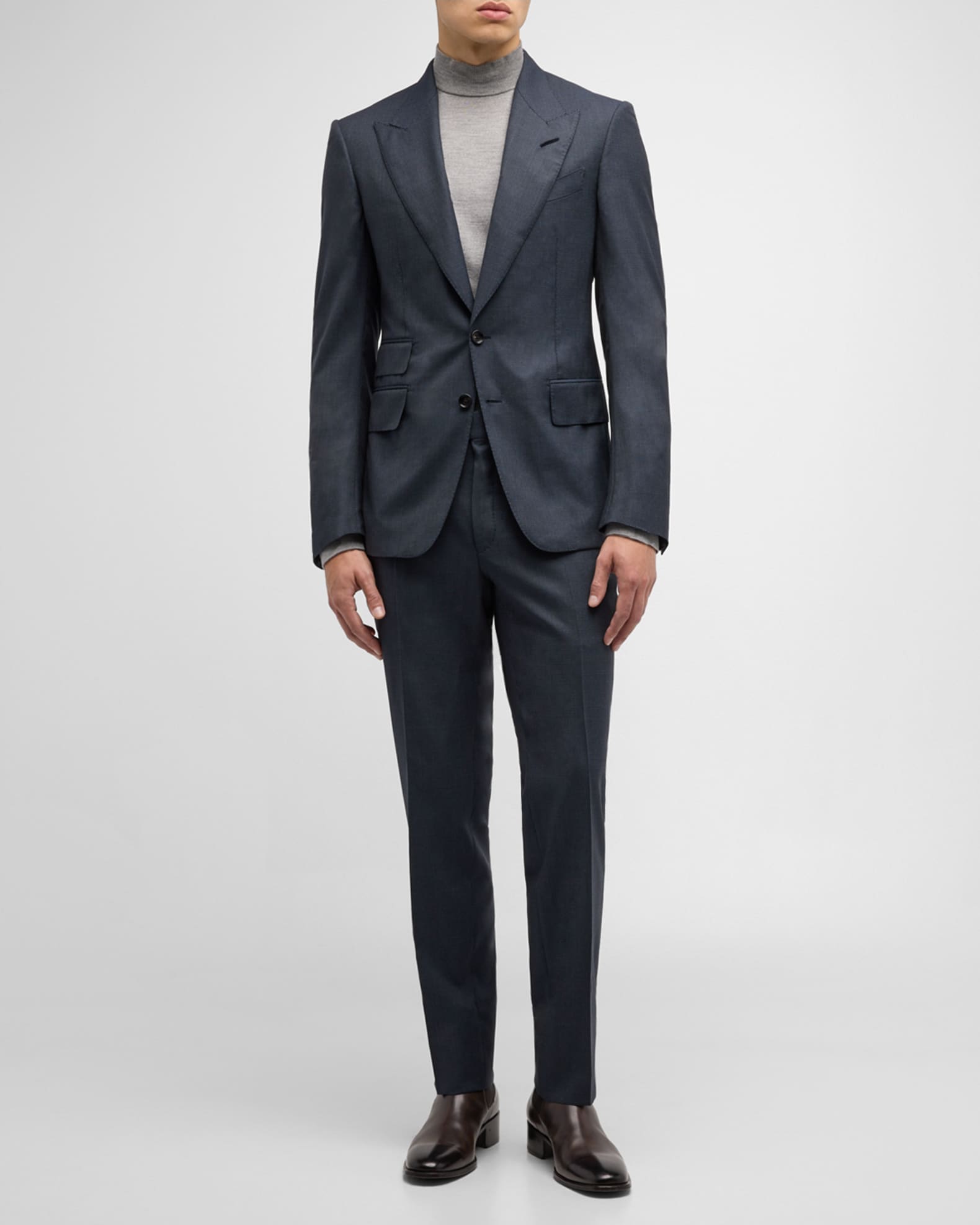 「M C 」Tom Fordスーツ TOM FORD Men's Shelton Micro-Hopsack Suit | Neiman Marcus