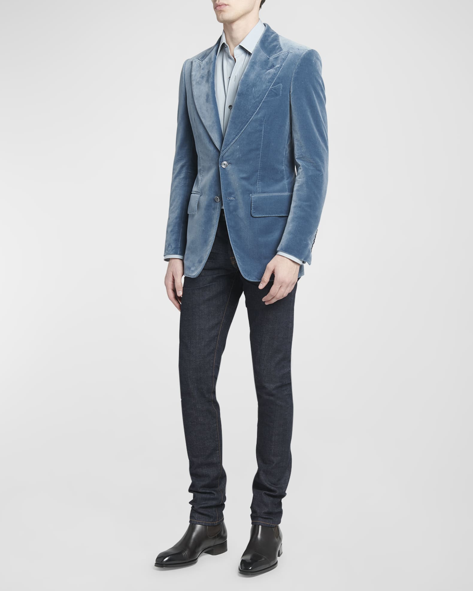大切な Compact Atticus Men's FORD TOM Velvet Neiman | Jacket Dinner スーツ