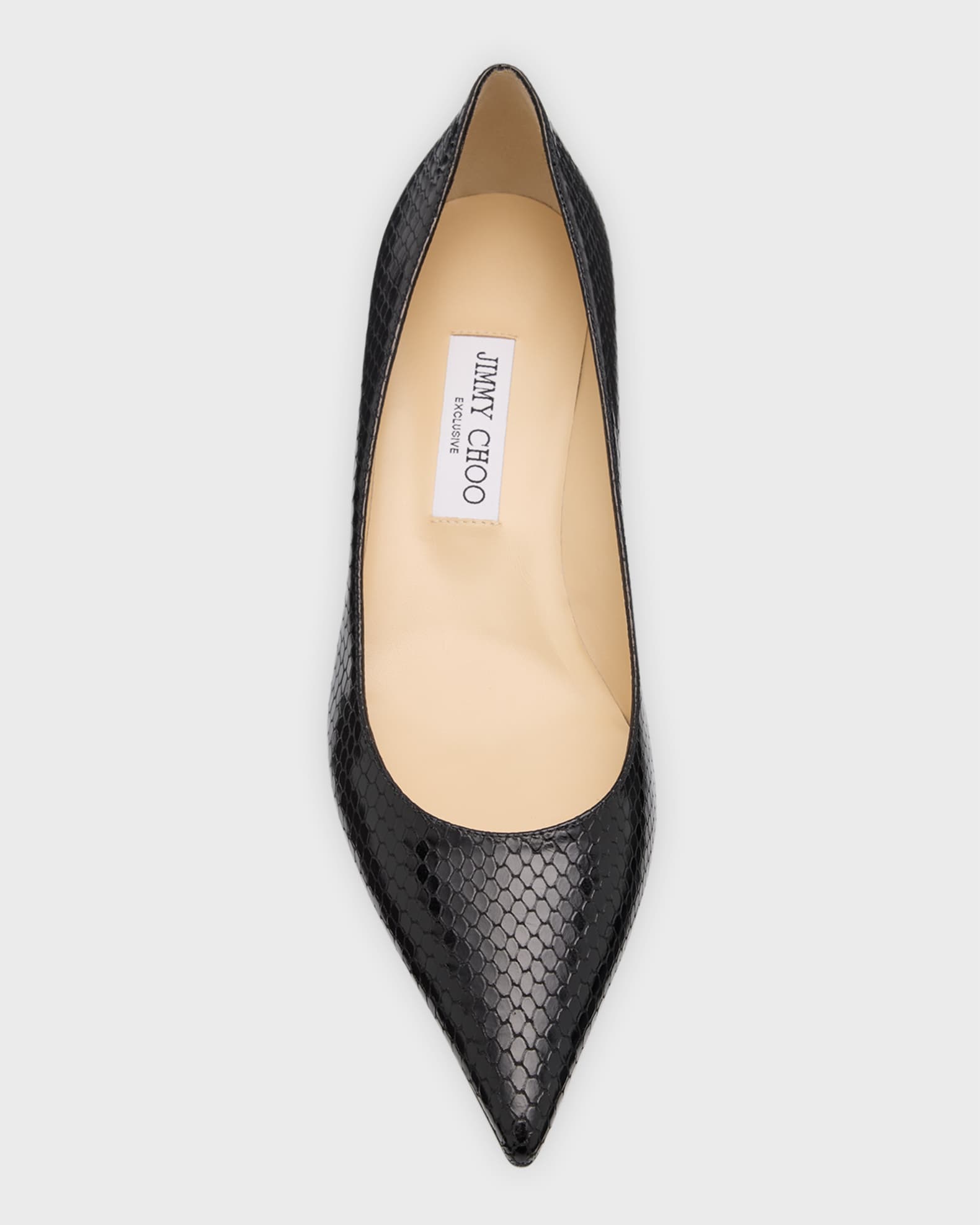 Jimmy Choo Amelia Snake Printed Kitten-Heel Pumps | Neiman