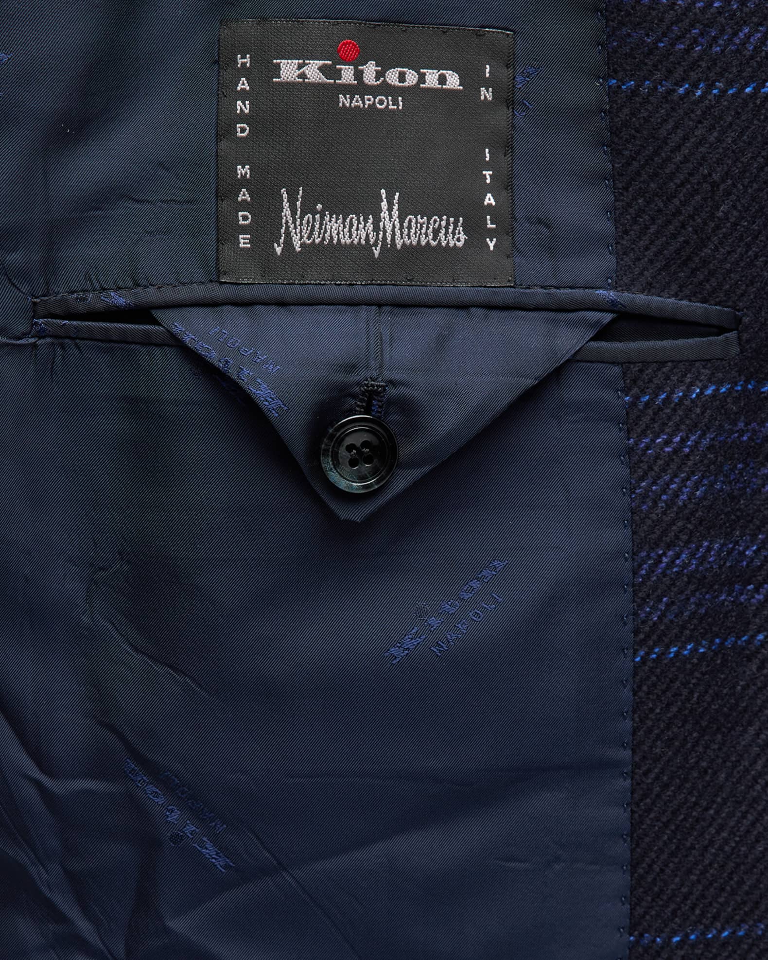 Kiton Men's Cashmere Plaid Sport Coat | Neiman Marcus