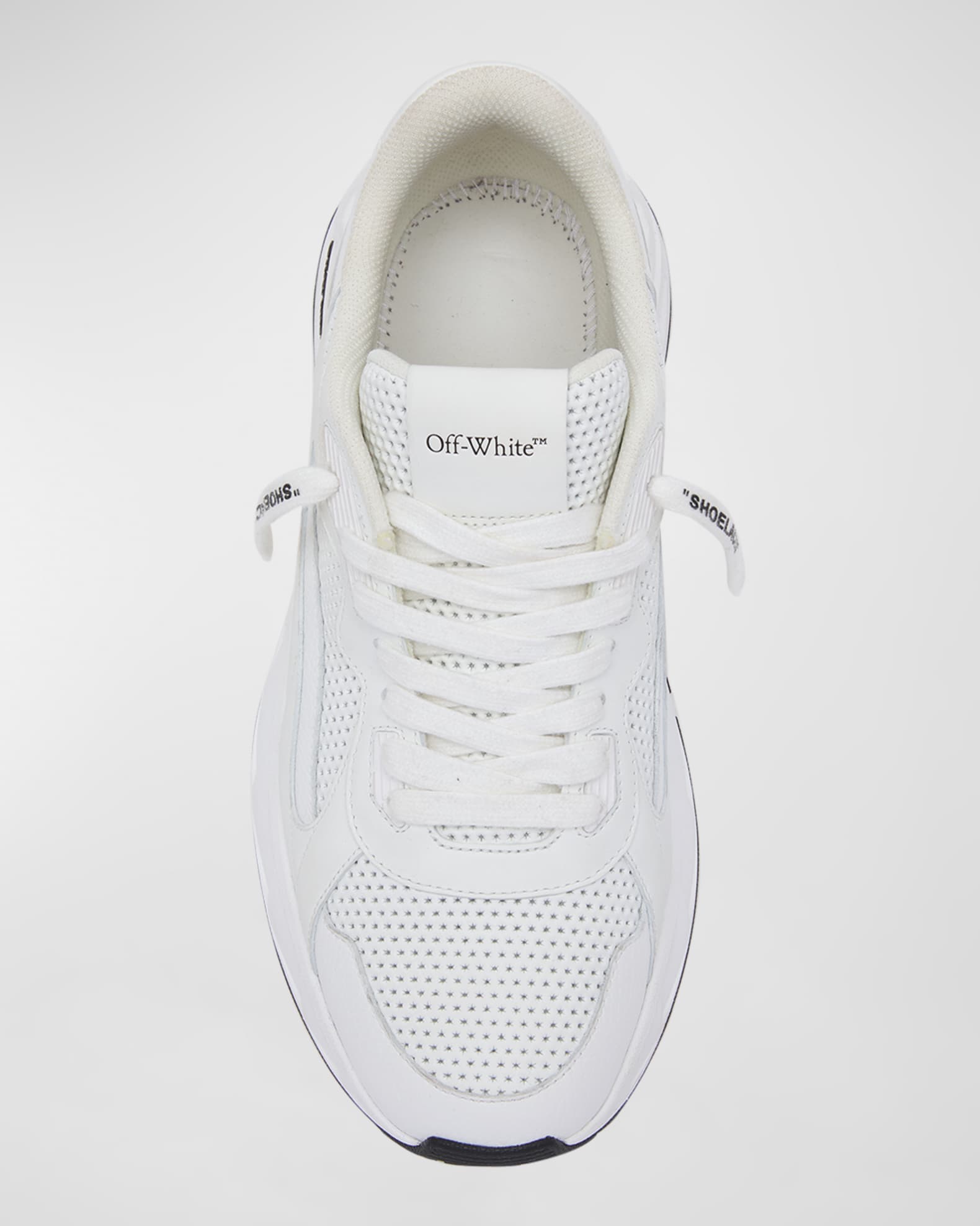Off-White B Leather Runner Sneakers | Neiman Marcus