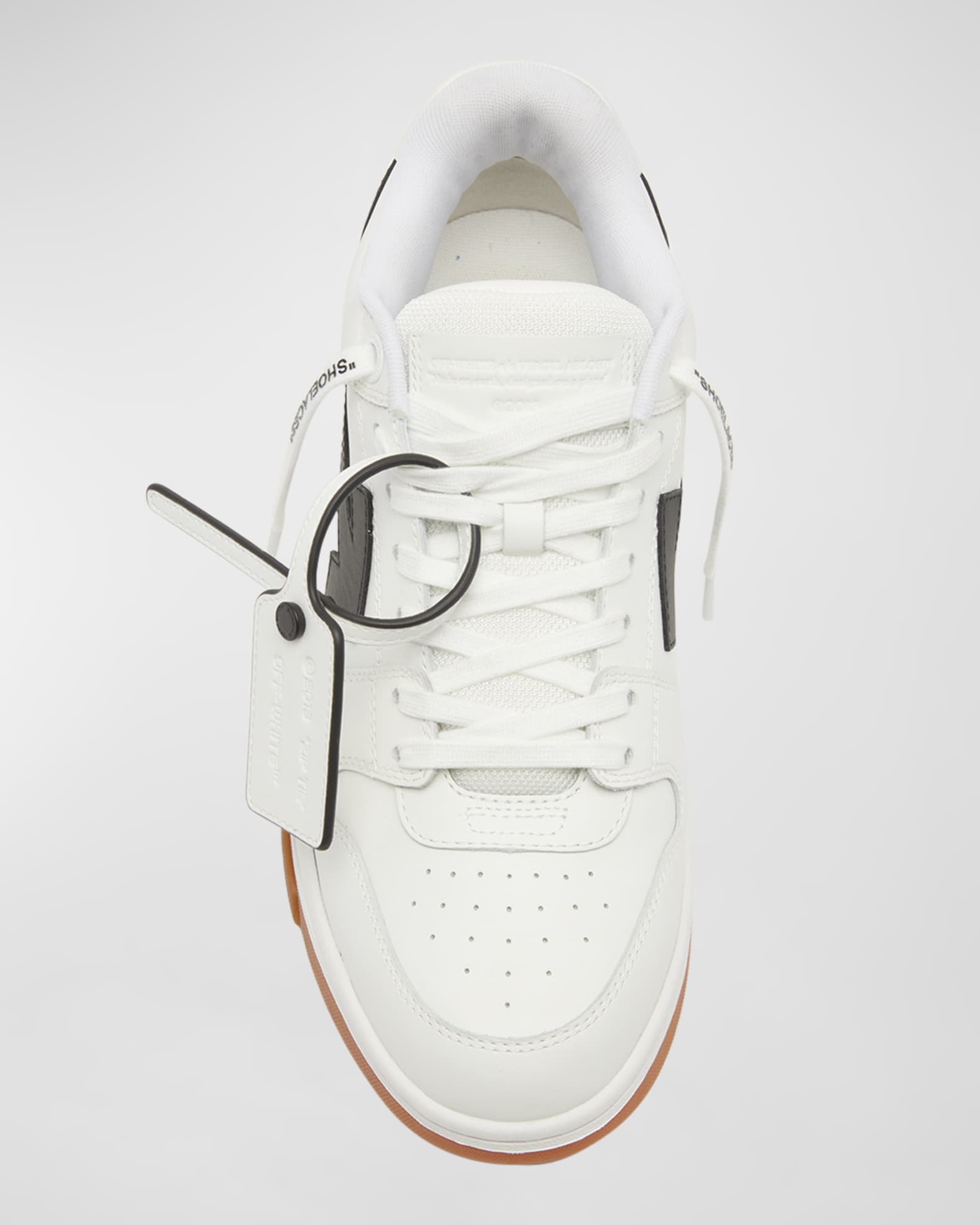 Off-White Men's Out of Office Bubble Arrow Leather Sneakers White