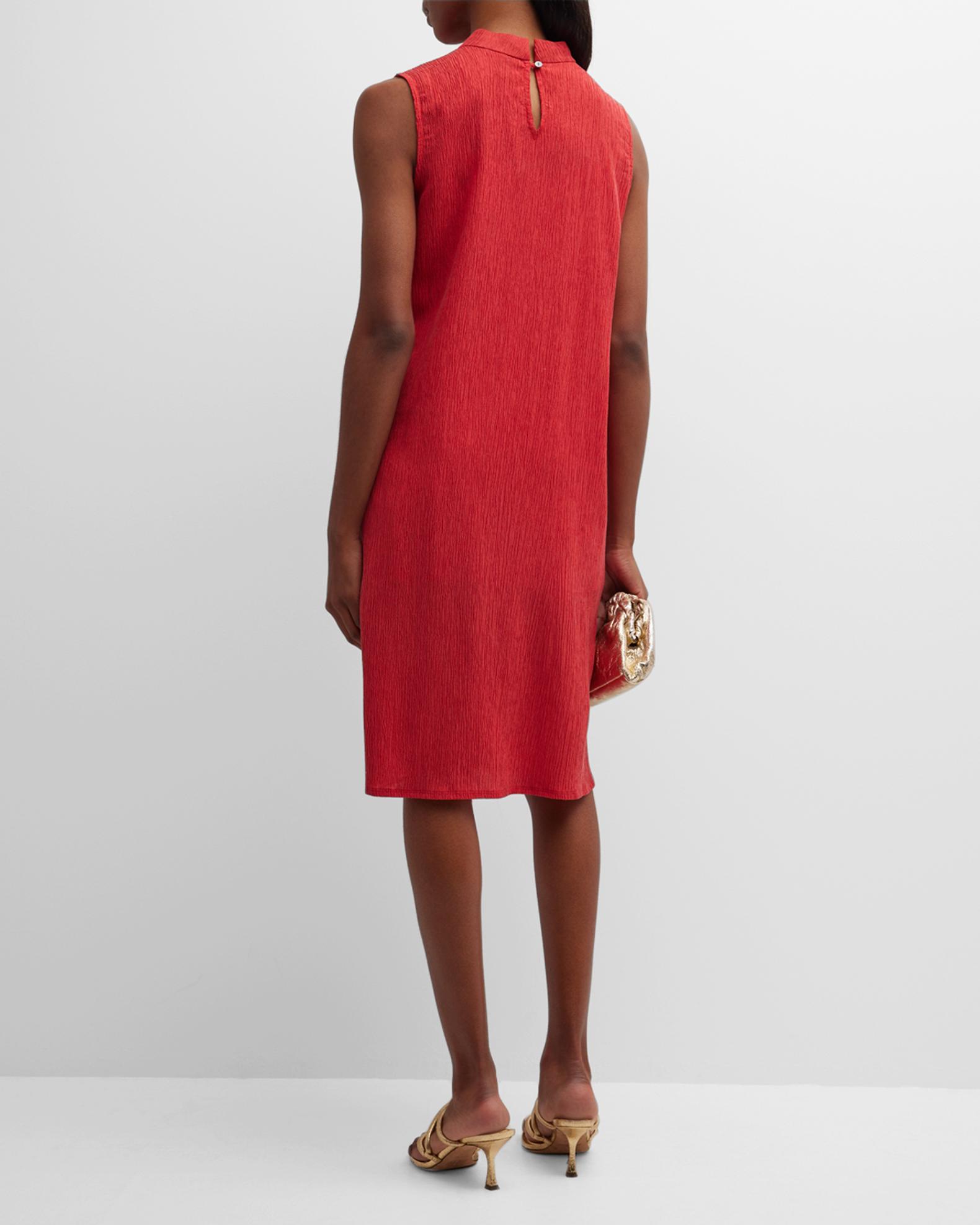 Abito midi Eileen Fisher scollo a V senza maniche in jersey