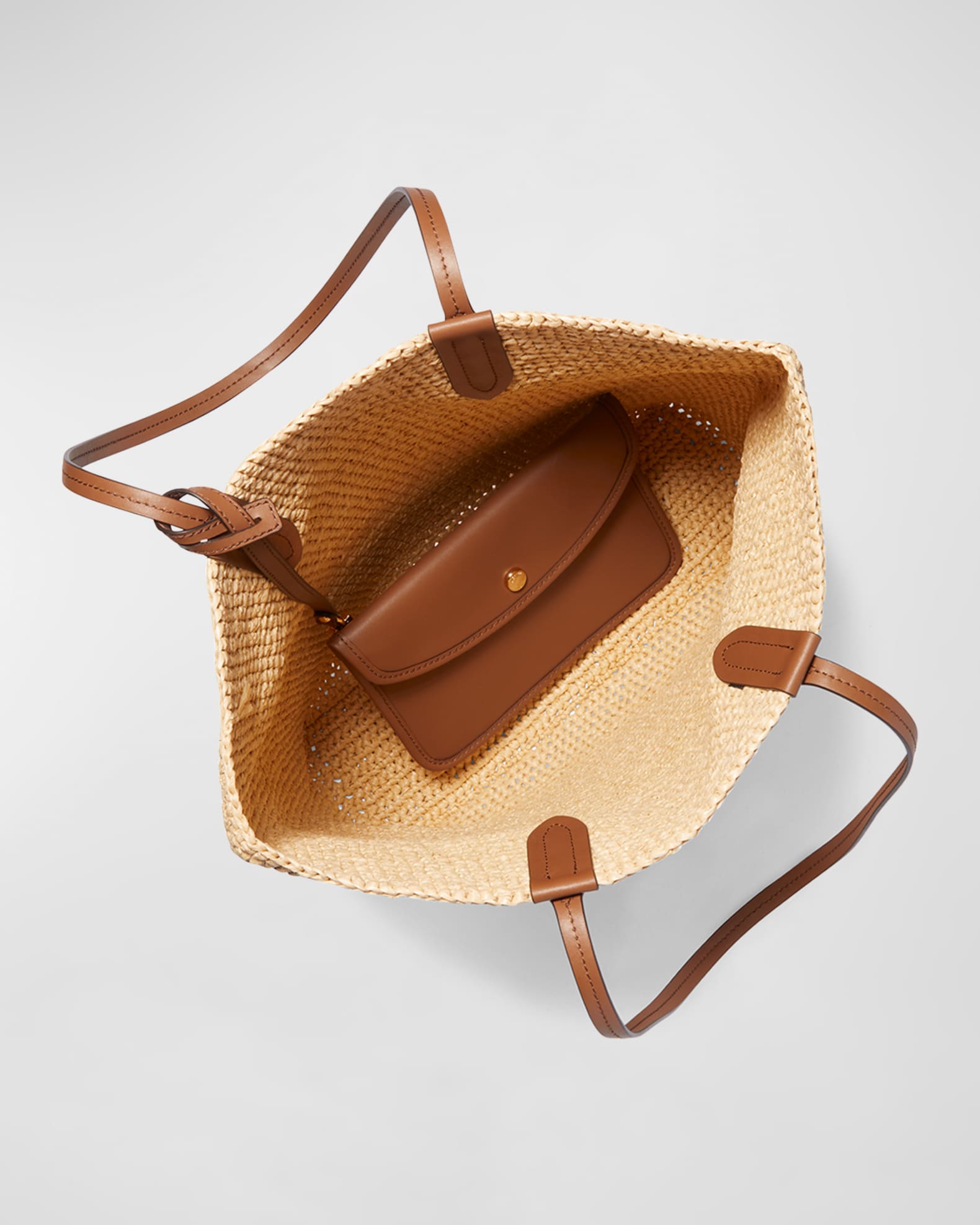 MICHAEL Michael Kors Eliza Large NorthSouth Straw Tote Bag Neiman Marcus