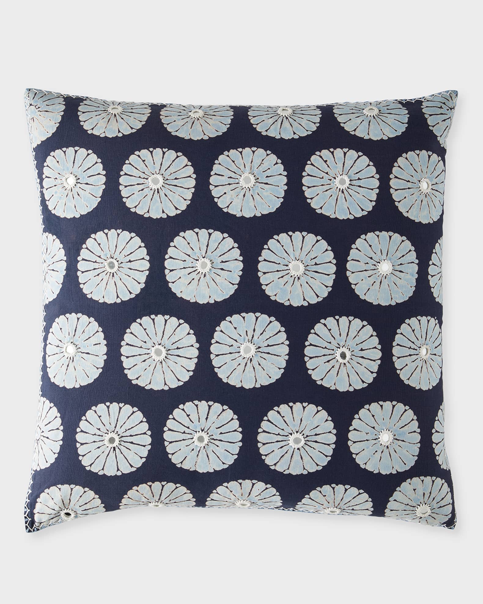 John Robshaw Textiles  Ojas Indigo Decorative Pillow - Blue - John Robshaw