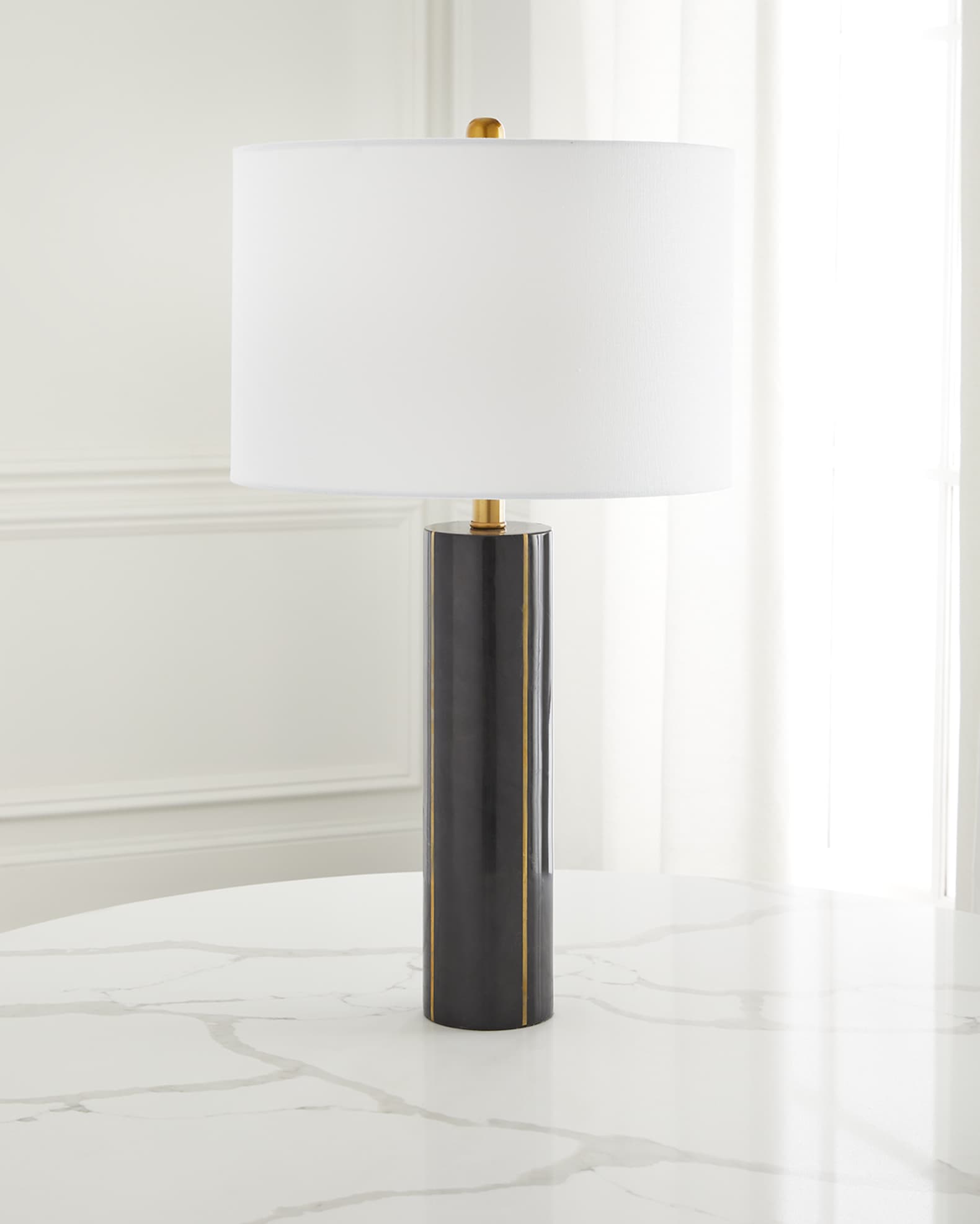 Old World Design Black Marble Haynes Lamp | Neiman Marcus
