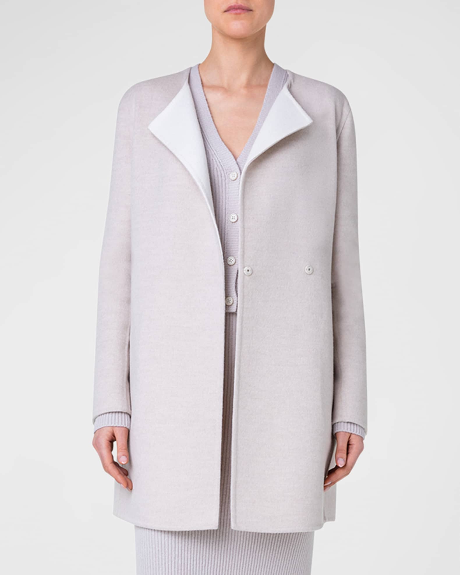 Theory reversible wool coat top
