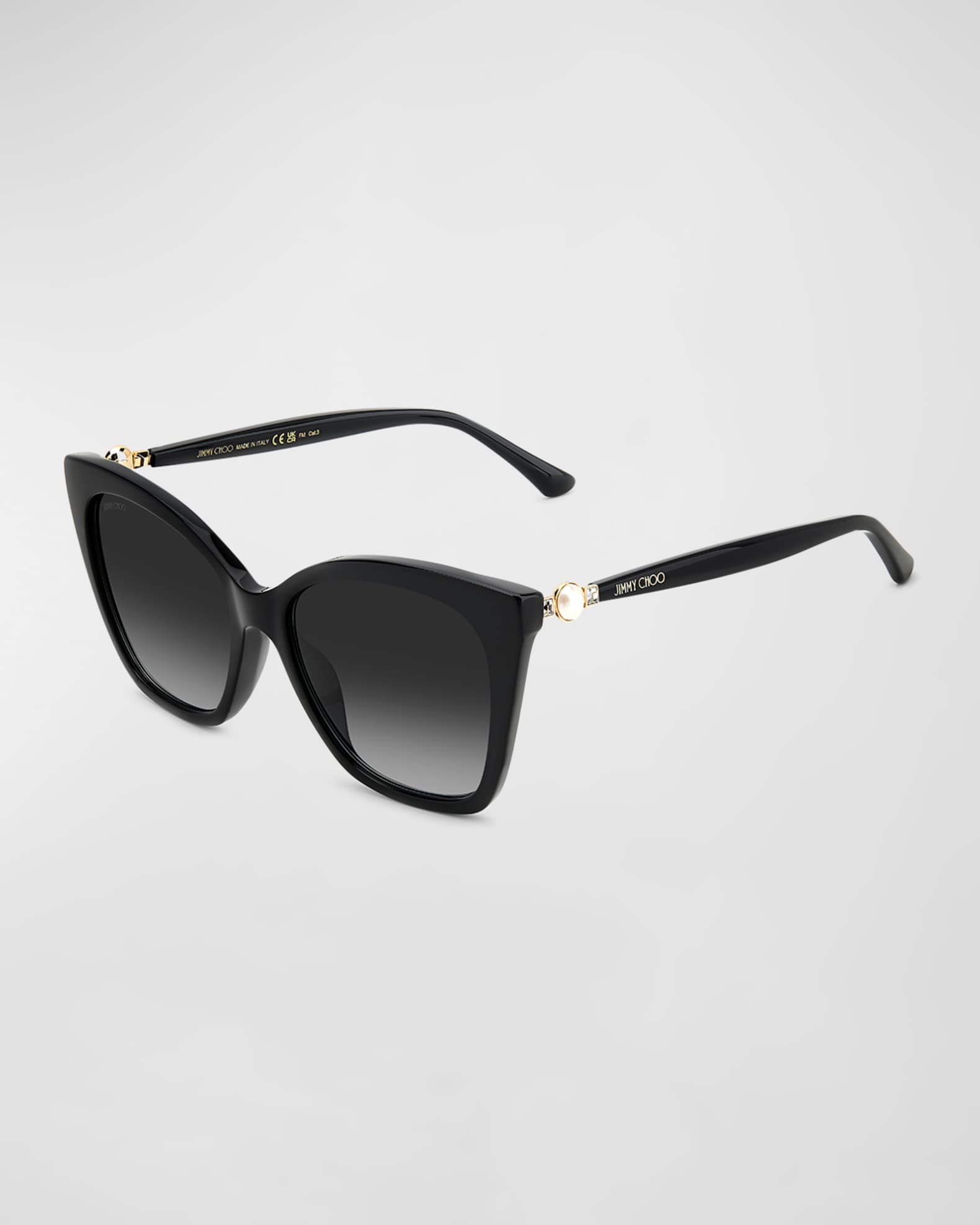 Jimmy Choo Rua/G Pearly Acetate CatEye Sunglasses Neiman Marcus