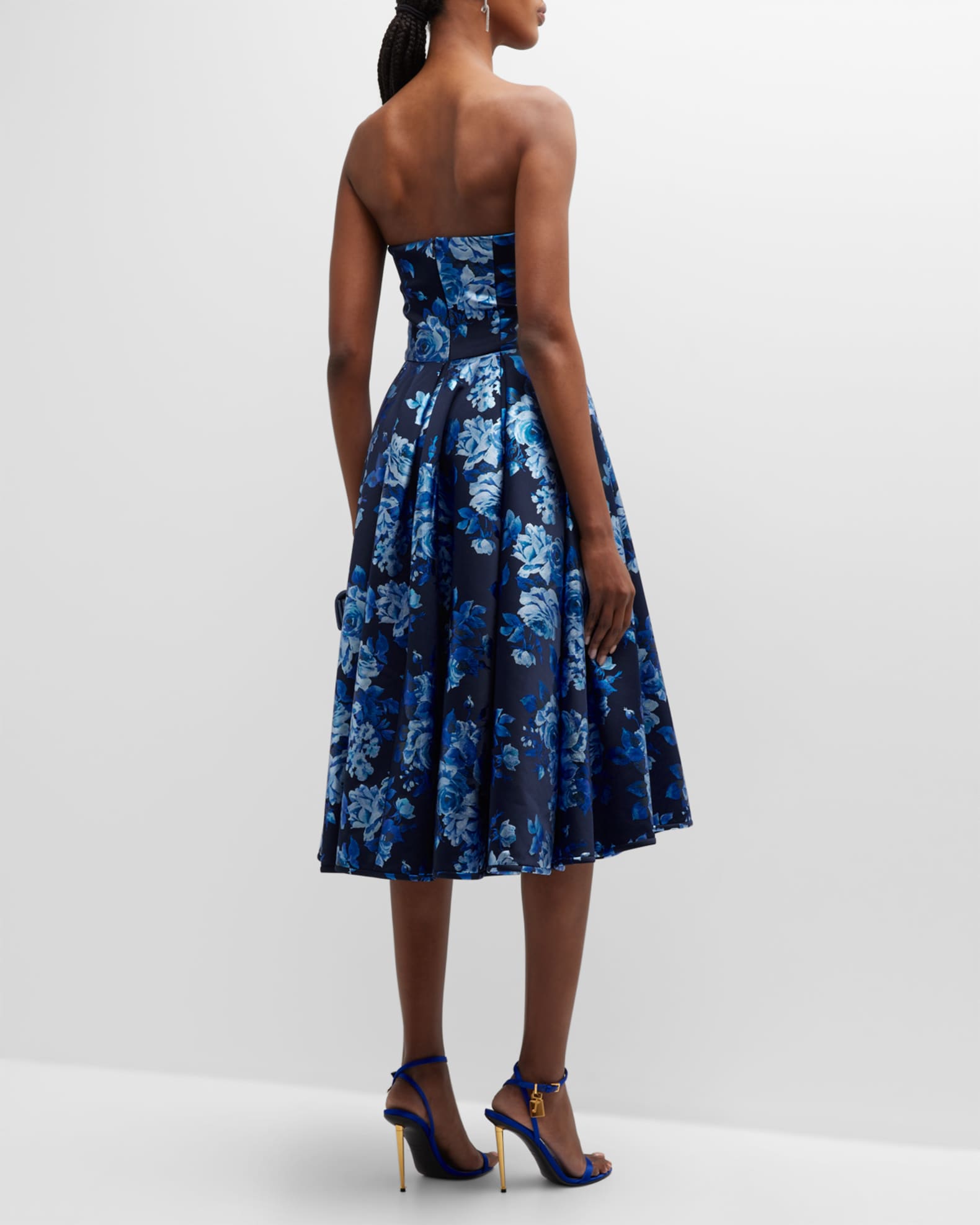 Halo Embroidered Midi Dress