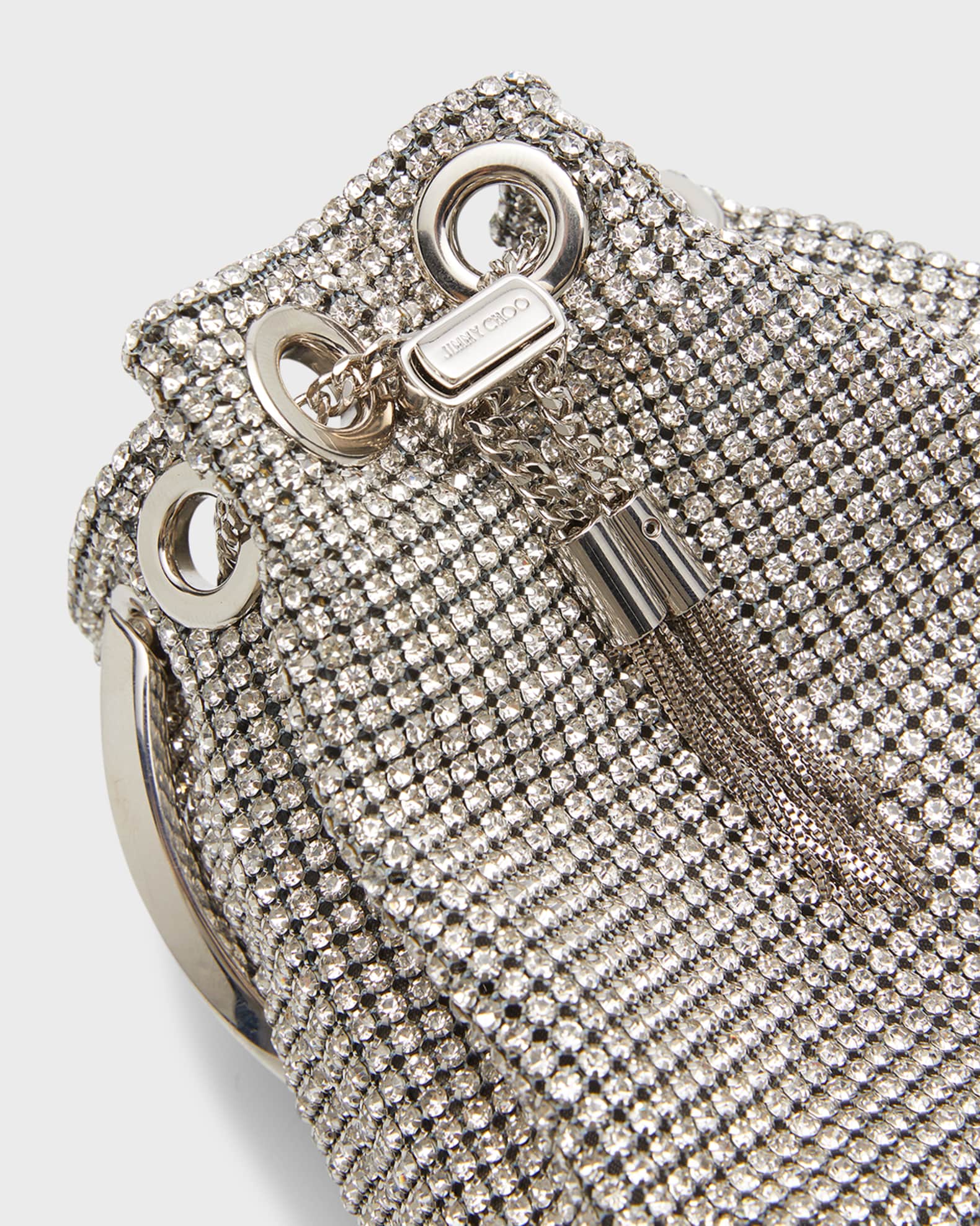 Jimmy Choo Bon Bon Micro Crystal Bucket Bag | Neiman Marcus