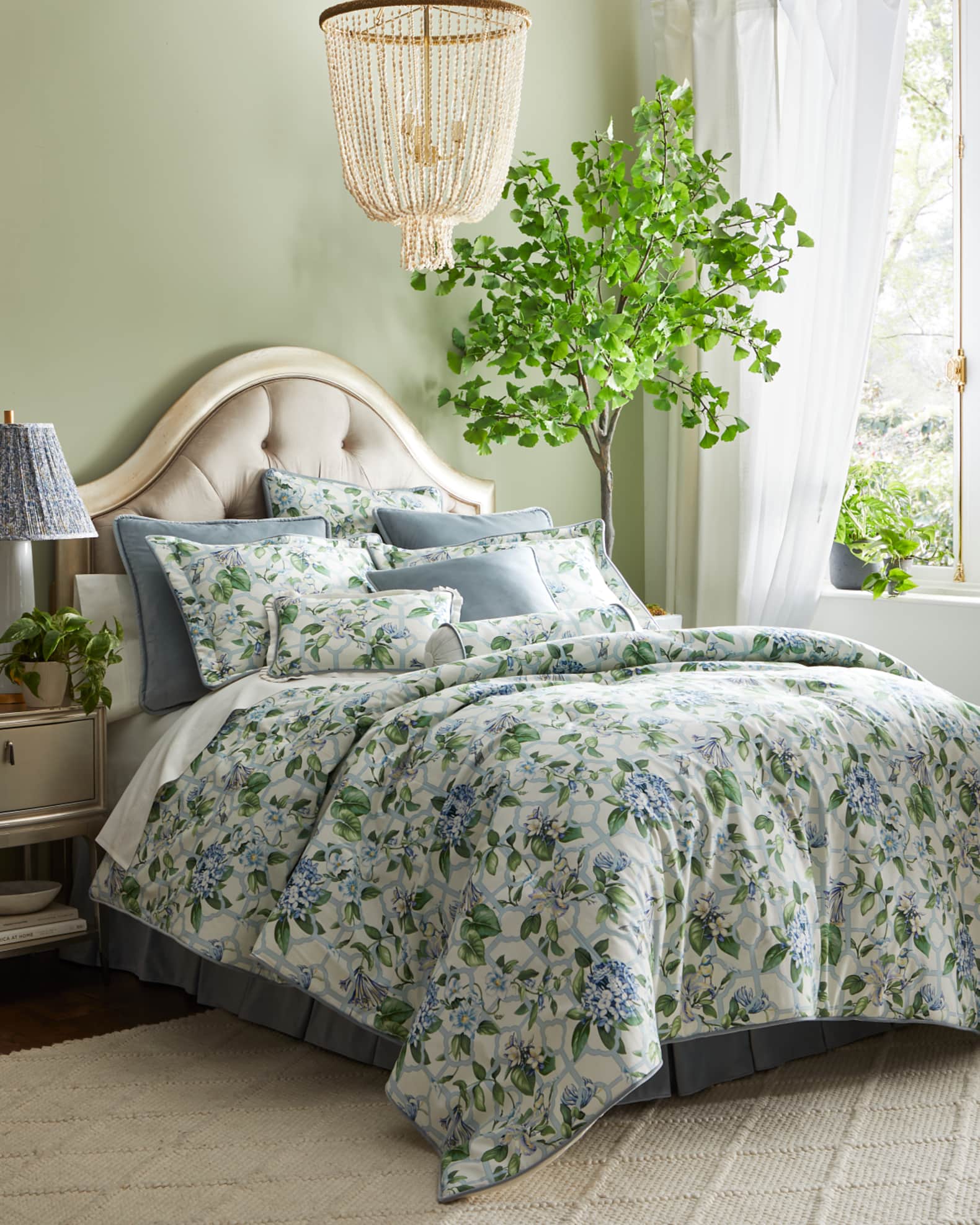 Triellage Velvet Box Pleat Bed Skirt 1