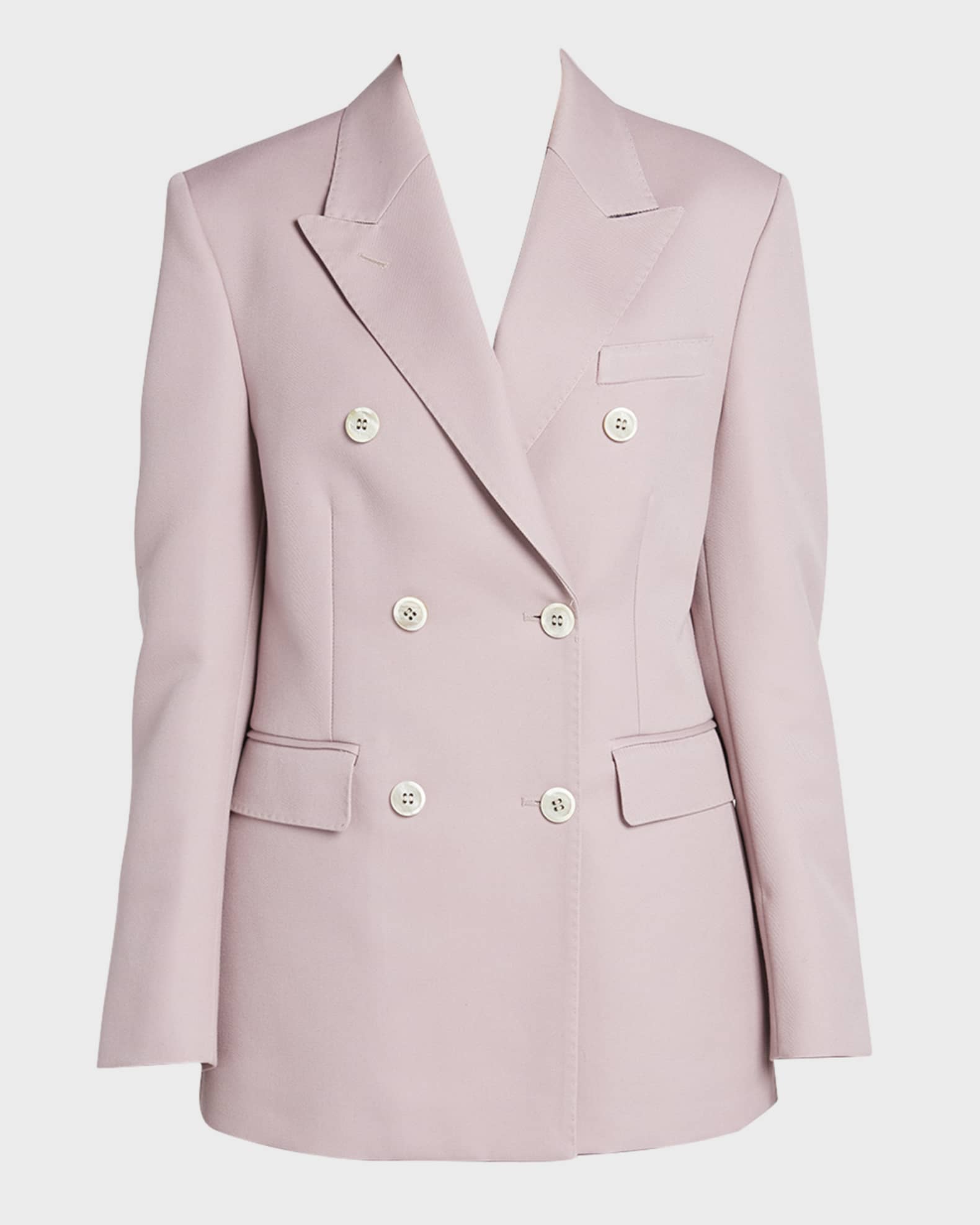 CHOPIN - Organic Wool Gabardine Three Button Blazer Jacket in Navy