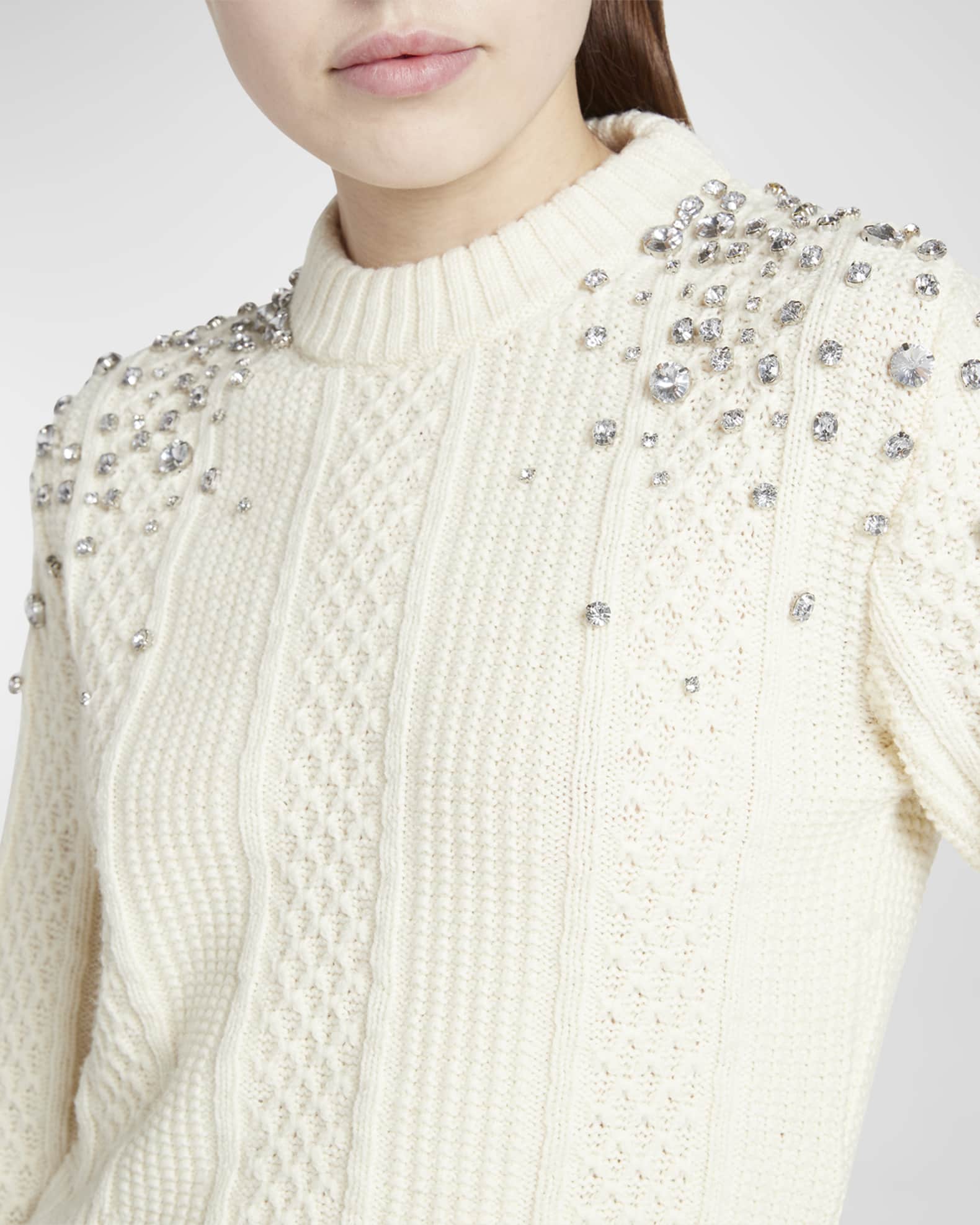 Golden Charm Cable Knit Sweater