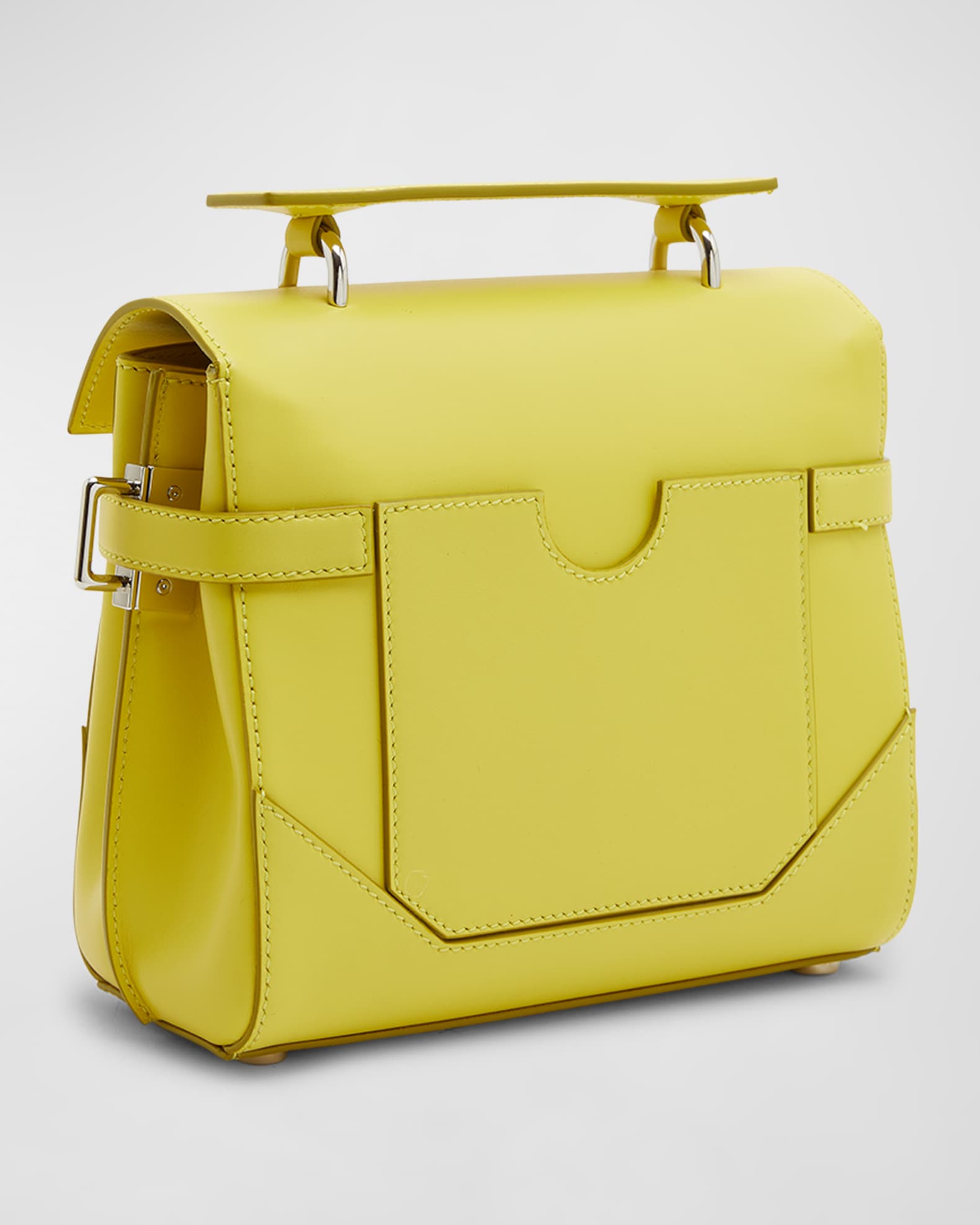 Balmain BBuzz 23 Leather TopHandle Bag Neiman Marcus