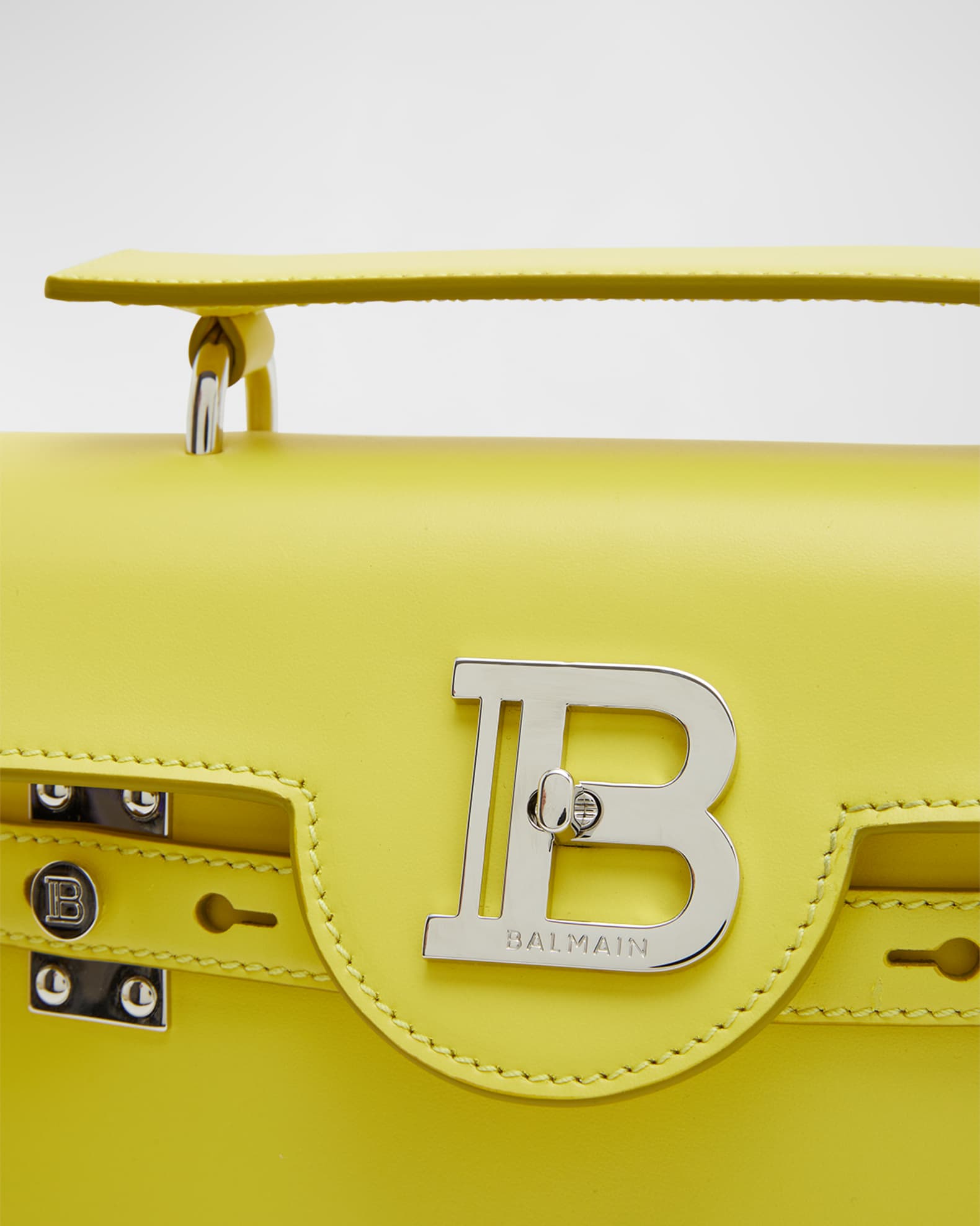 Balmain BBuzz 23 Leather TopHandle Bag Neiman Marcus