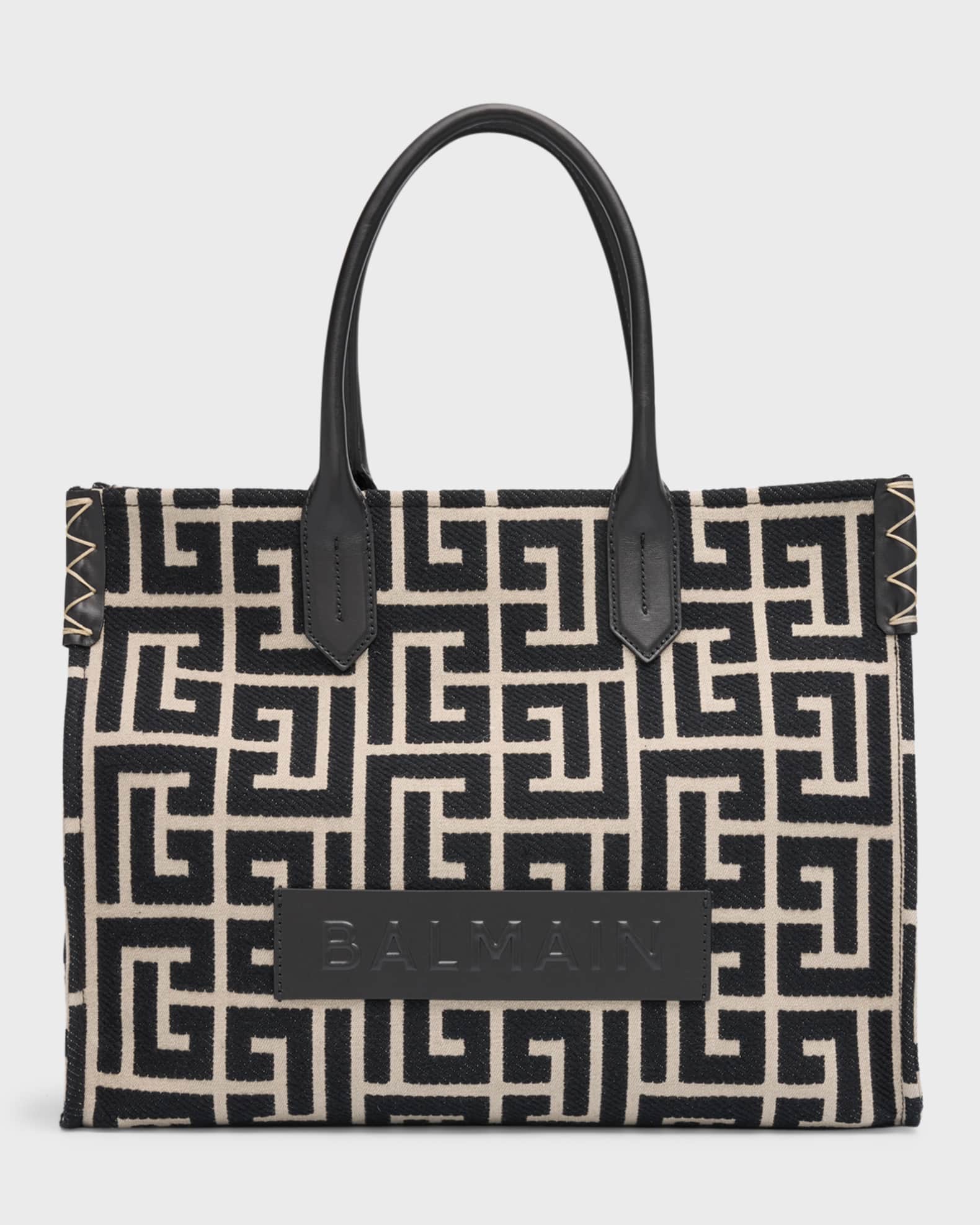 B Army Medium Shopper Tote Bag in Monogram Jacquard 0