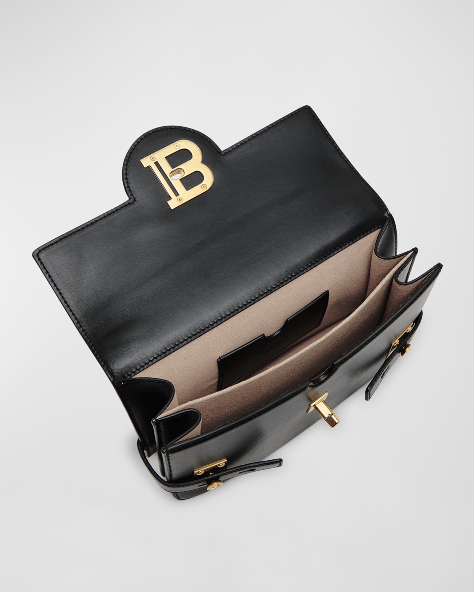 Balmain BBuzz 24 Shoulder Bag in Smooth Leather | Neiman Marcus
