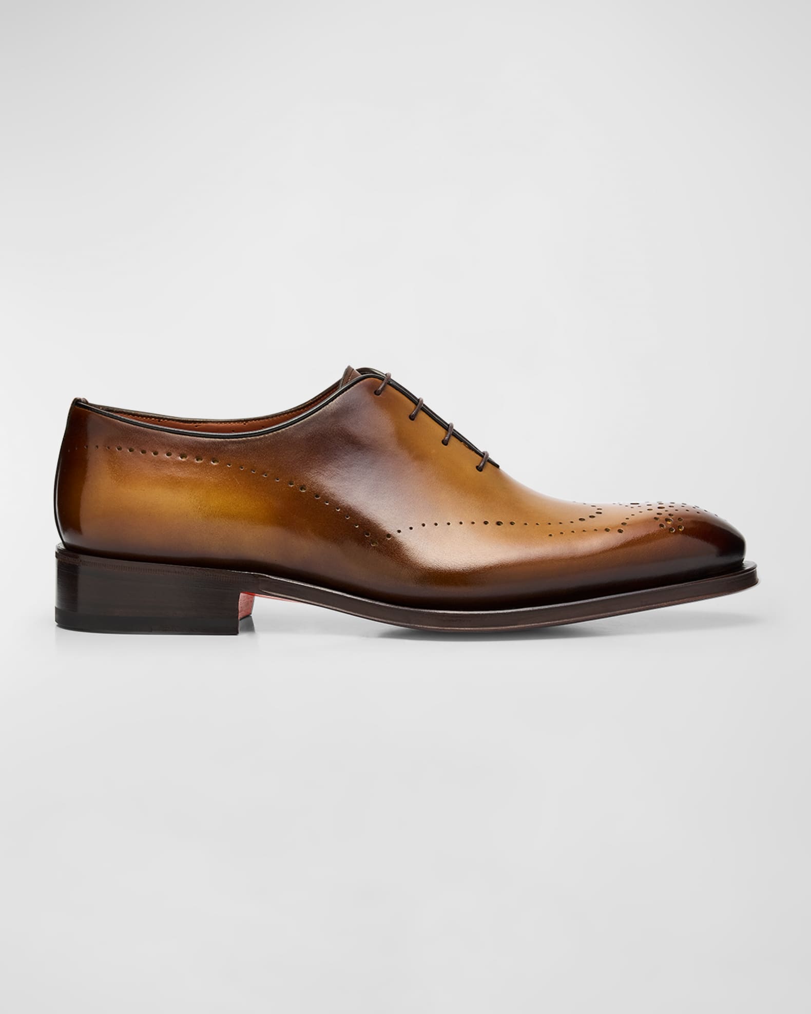 商品画像：Santoni - Dilate Gray Leather Lace-Up Dress Shoe 2