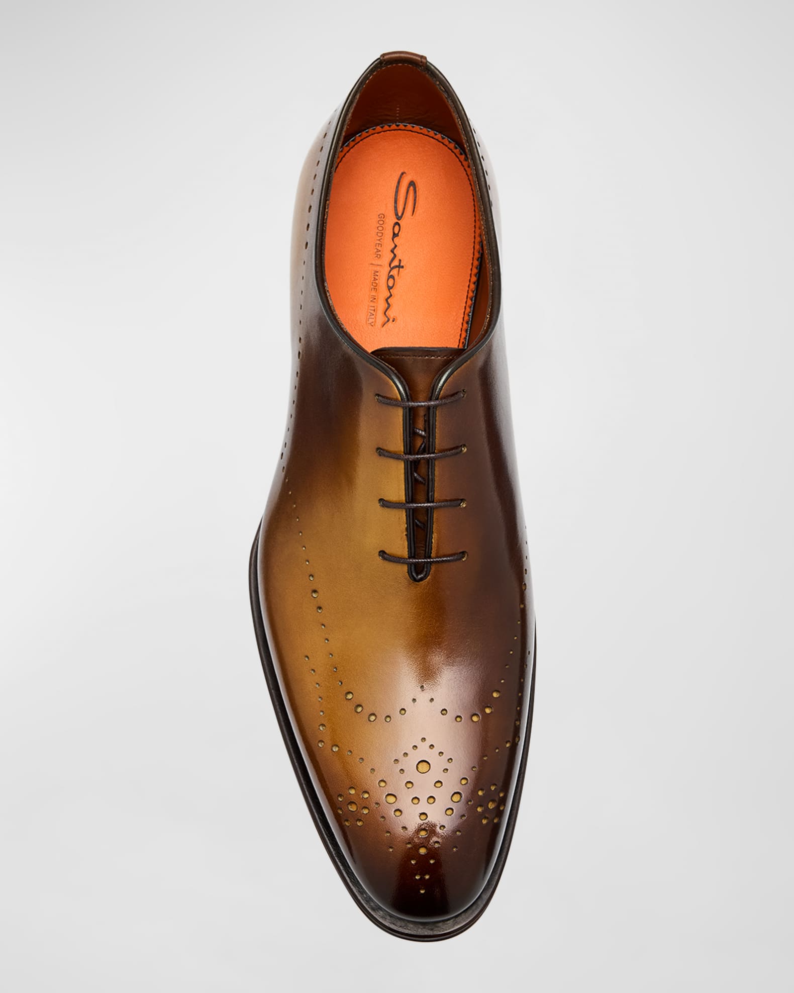 Santoni Men's Kaj Bicolor Brogue Leather Oxfords | Neiman Marcus Santoni Men's Kaj Bicolor Brogue Leather Oxfords | Neiman Marcus