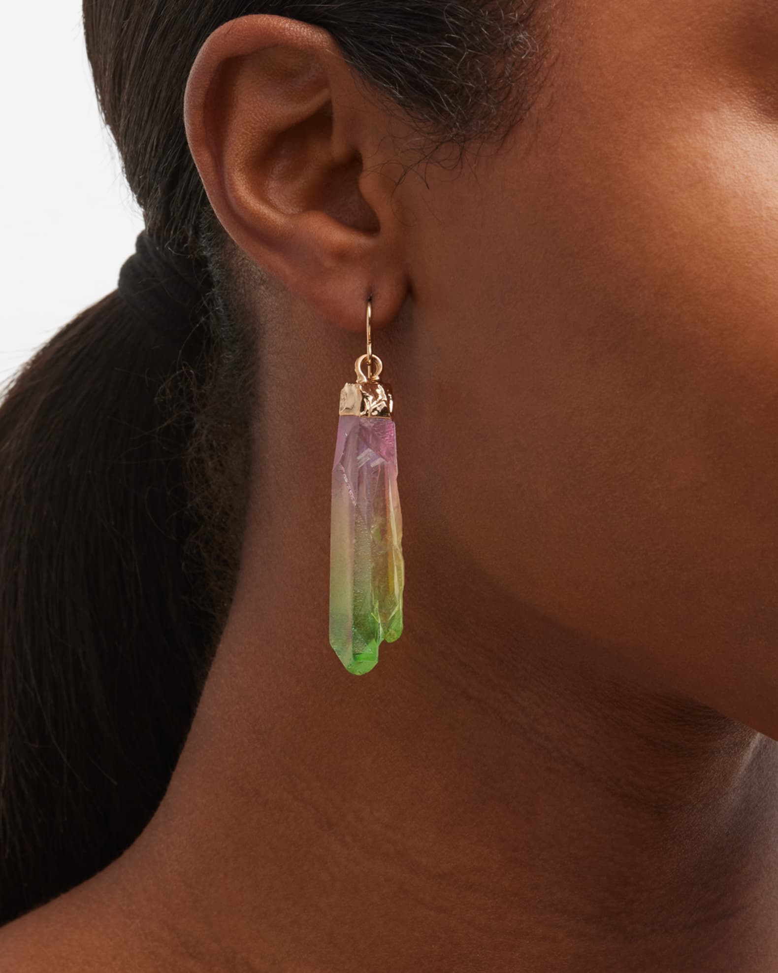 Rainbow and Gold Foil Earrings 1