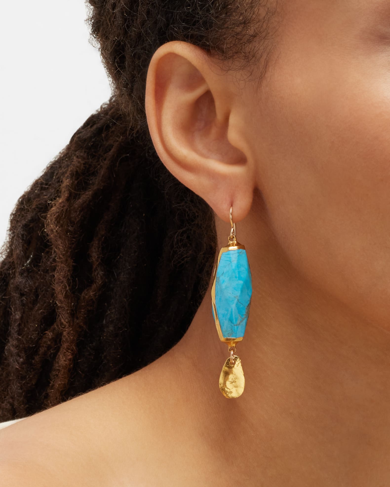 Pure By Nat Delilah Foil Earrings 45989 - Gold main image 1