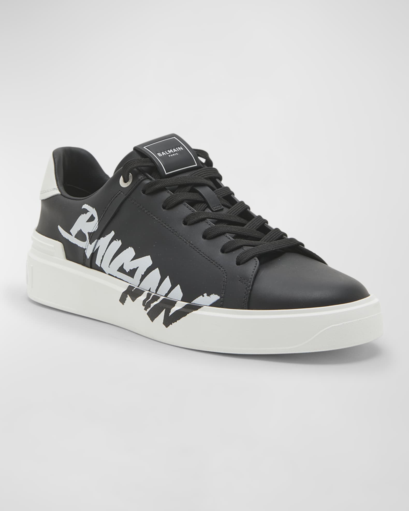 Balmain Men s B Court Logo Low Top Sneakers Neiman Marcus