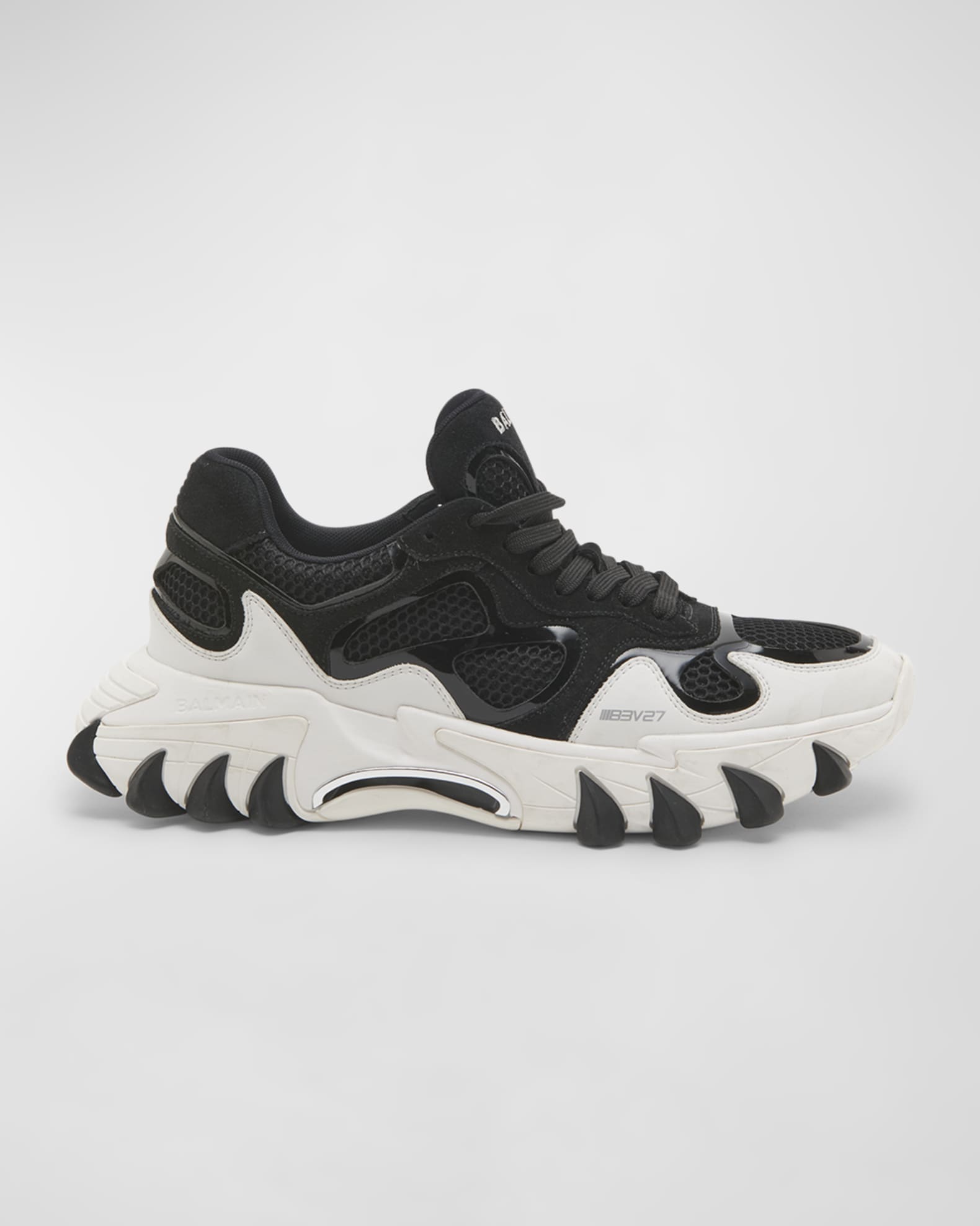 balmain black and white sneakers