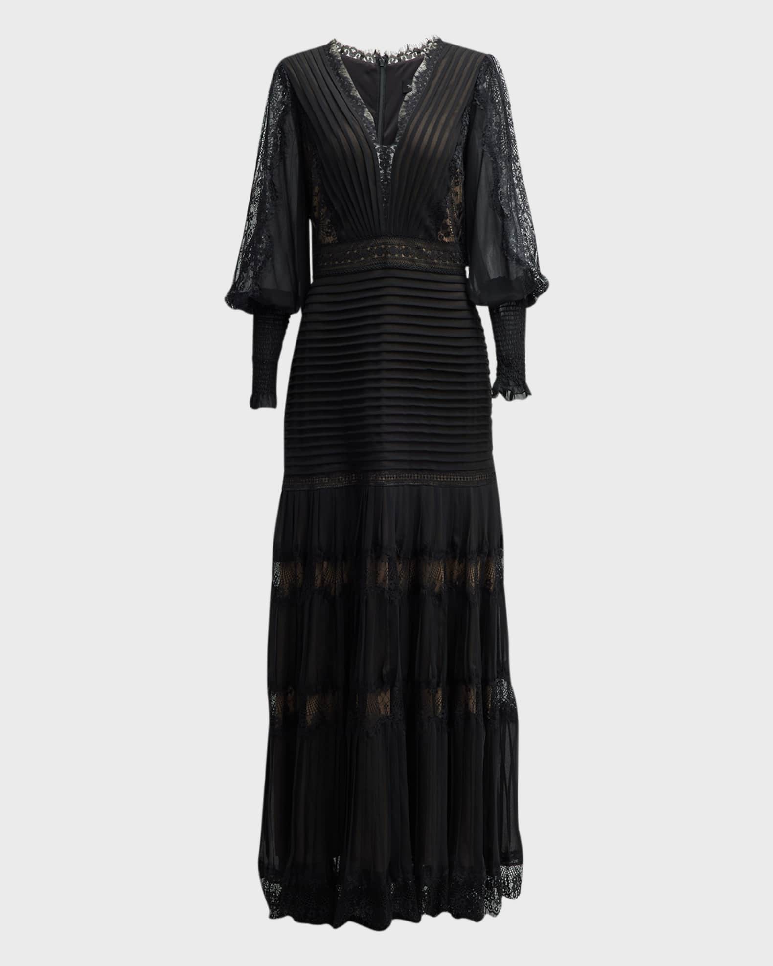 Tadashi shoji latticework lace gown clearance